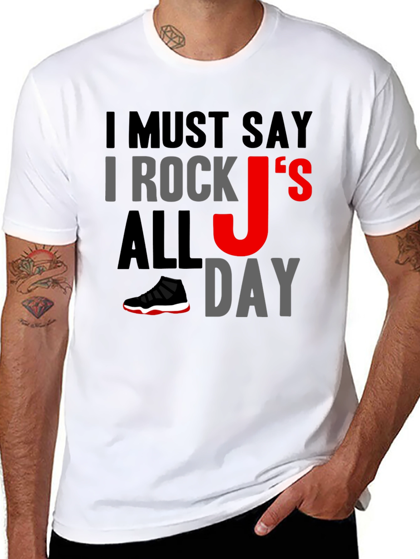 I Rock Js All Day Graphic Tee