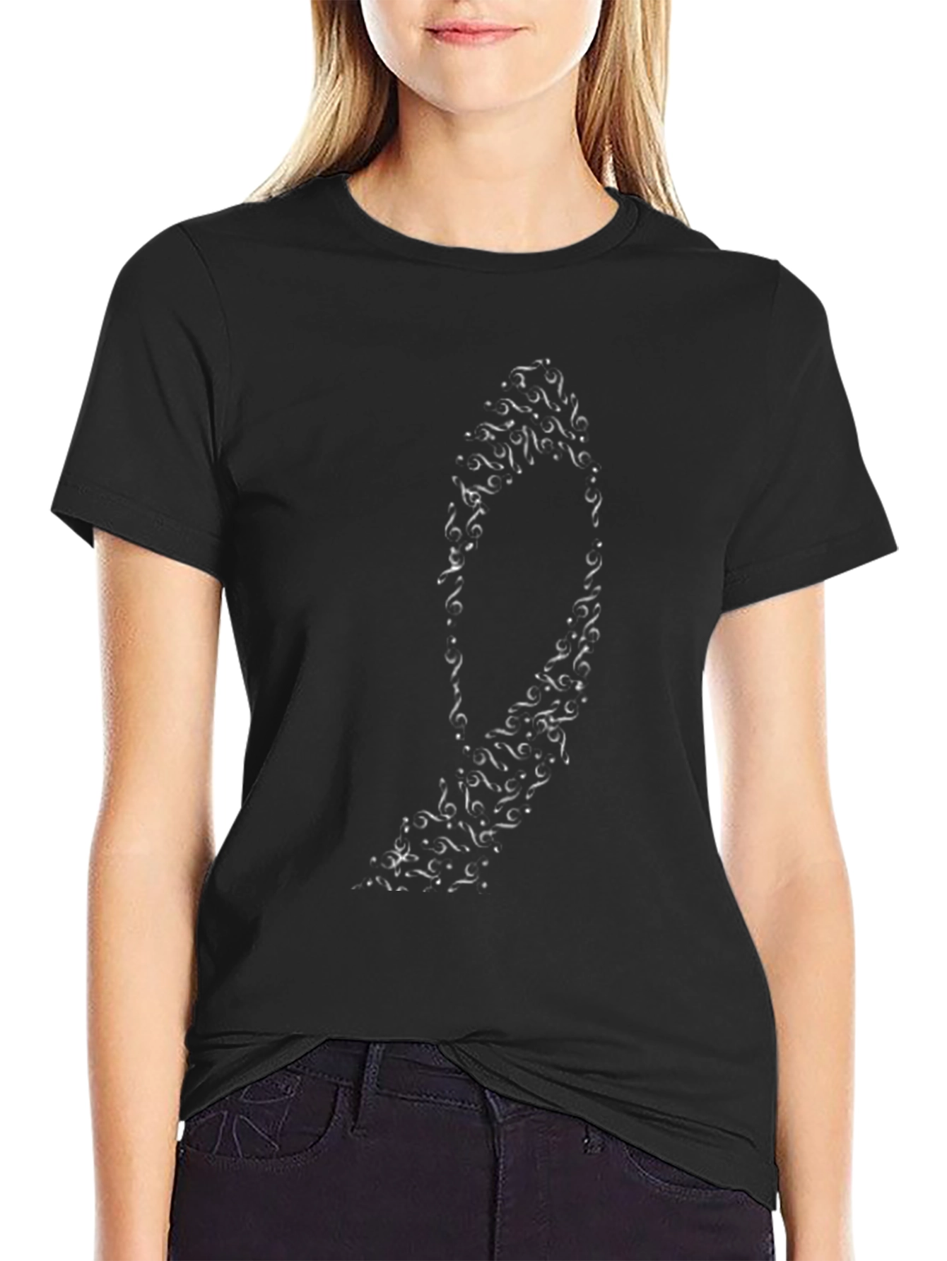 Unique Design Black T-Shirt