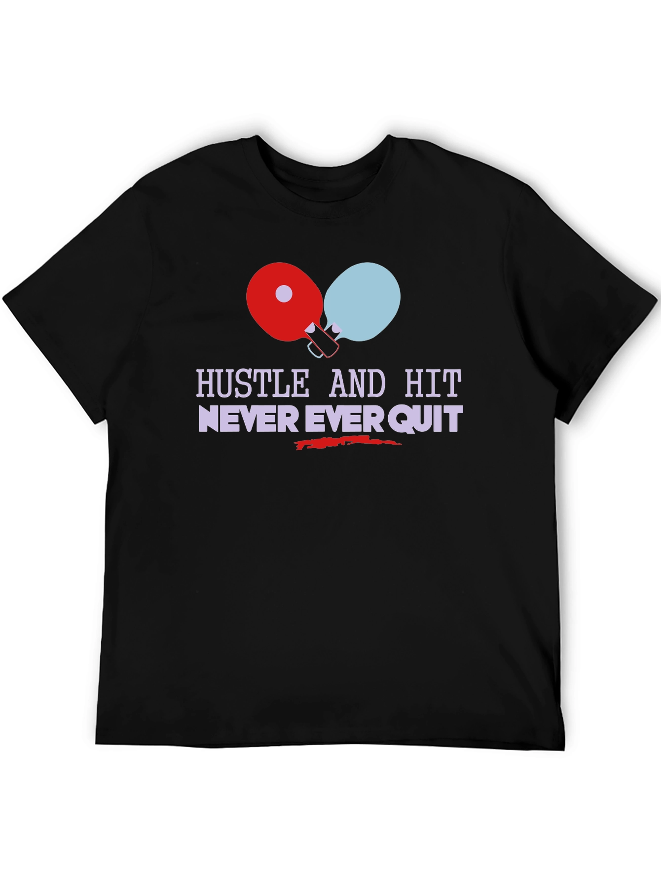 Hustle & Hit Graphic Tee - Never Quit Sports Shirt