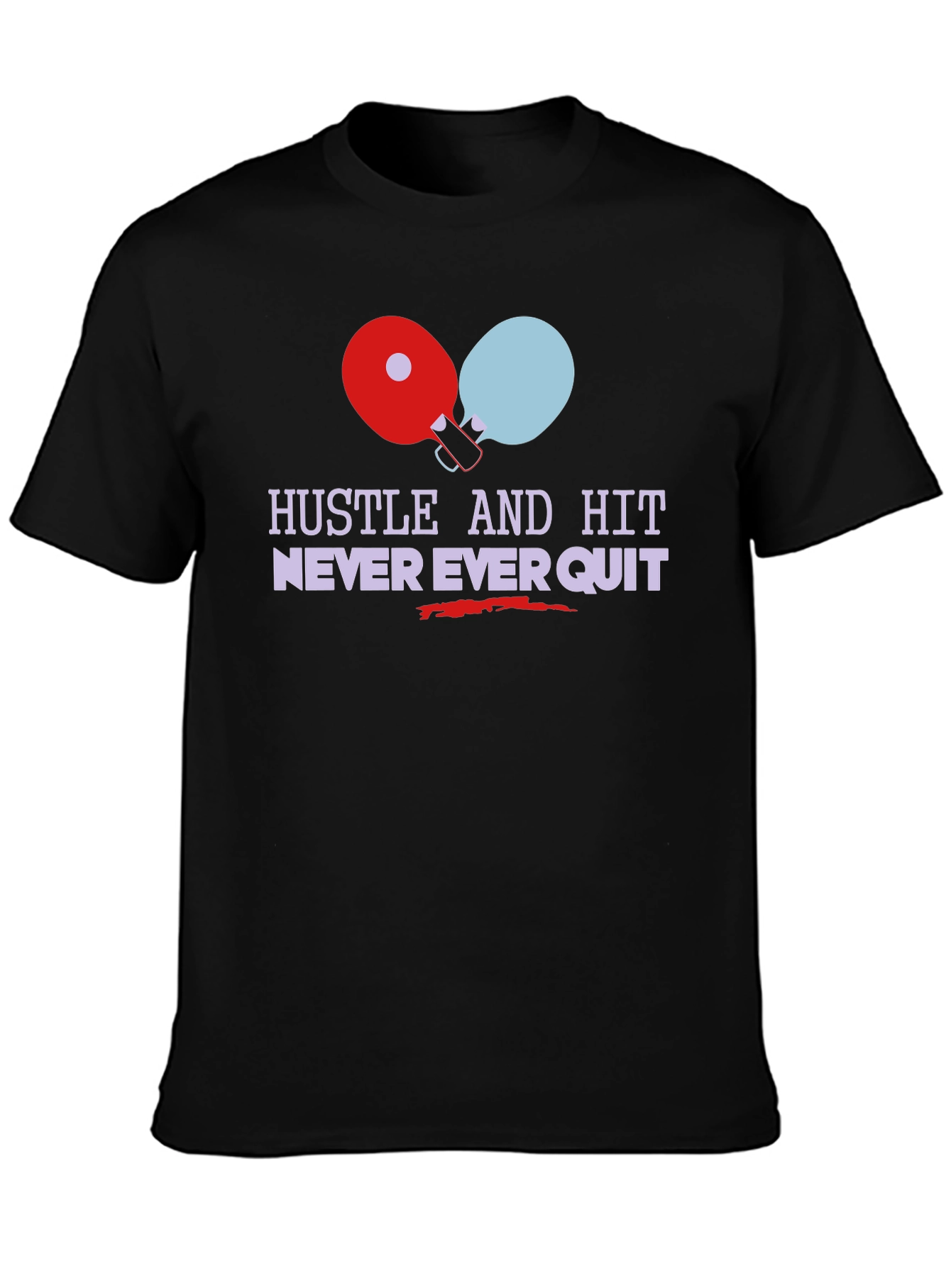 Hustle & Hit Graphic Tee - Never Quit Sports Shirt