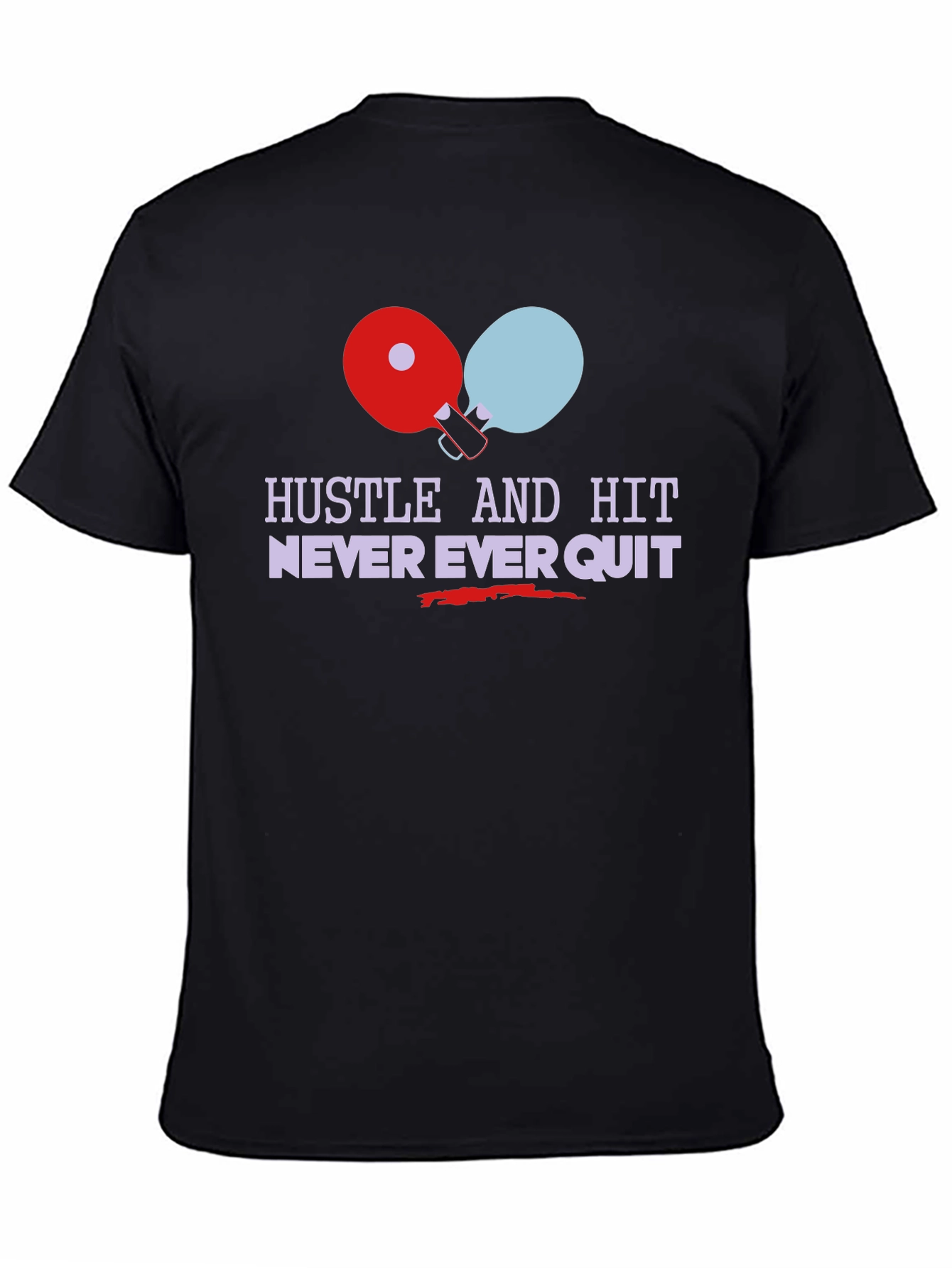 Hustle & Hit Graphic Tee - Never Quit Sports Shirt