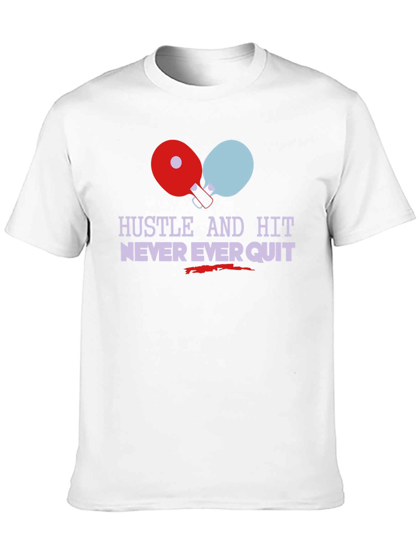 Hustle & Hit Graphic Tee - Never Quit Sports Shirt