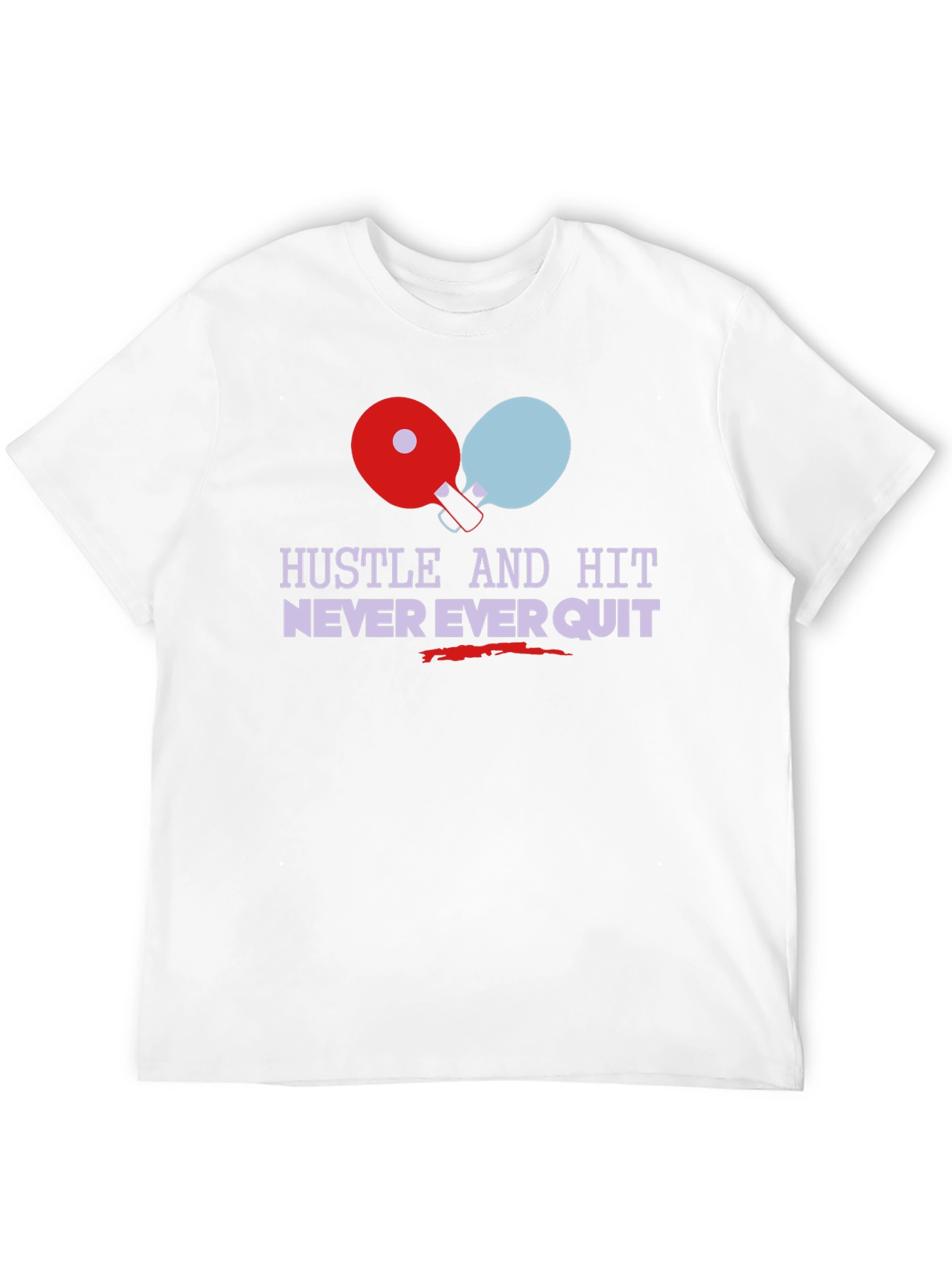 Hustle & Hit Graphic Tee - Never Quit Sports Shirt