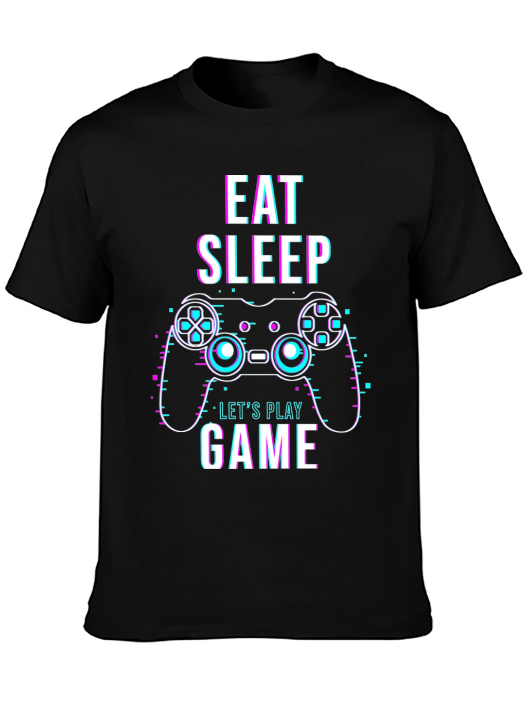 Eat Sleep Game Black Graphic Tee
