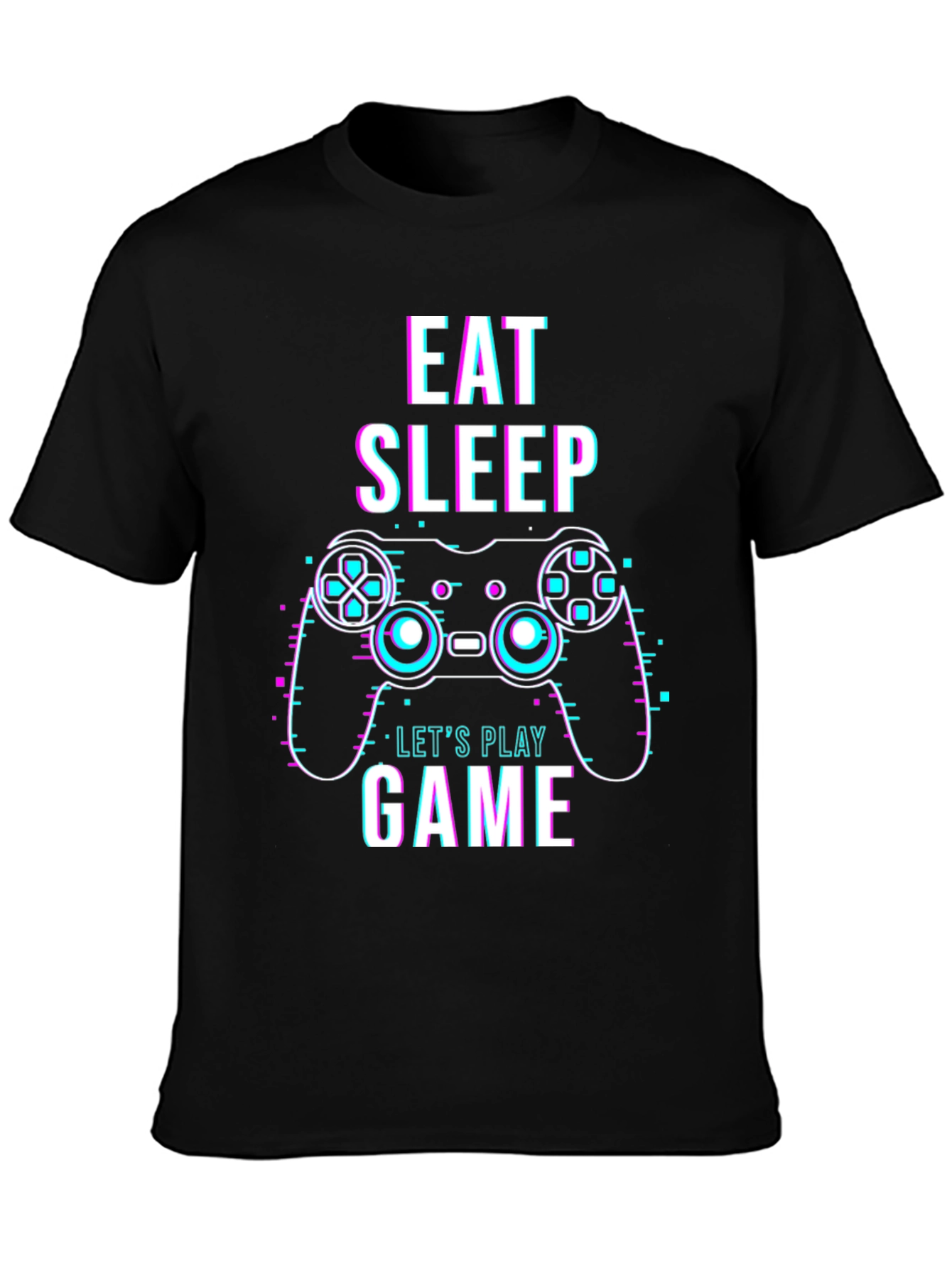 Eat Sleep Game Black Graphic Tee