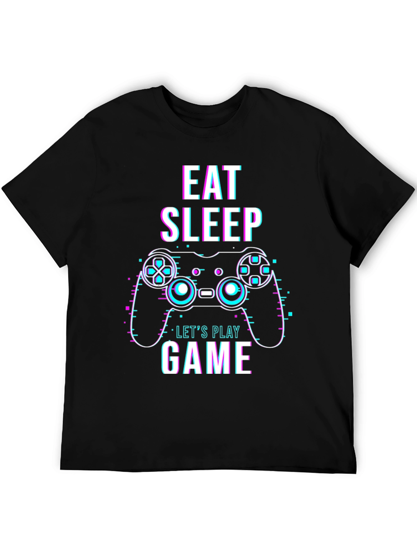 Eat Sleep Game Black Graphic Tee