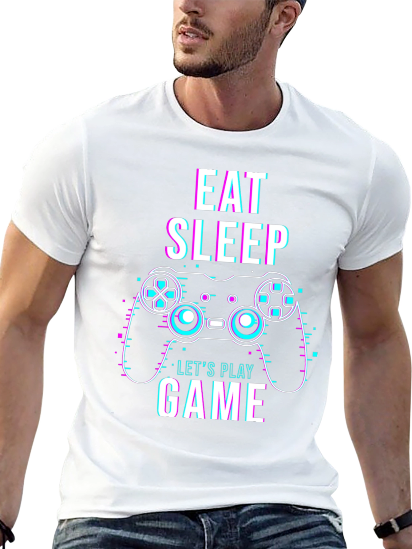 Eat Sleep Game Black Graphic Tee
