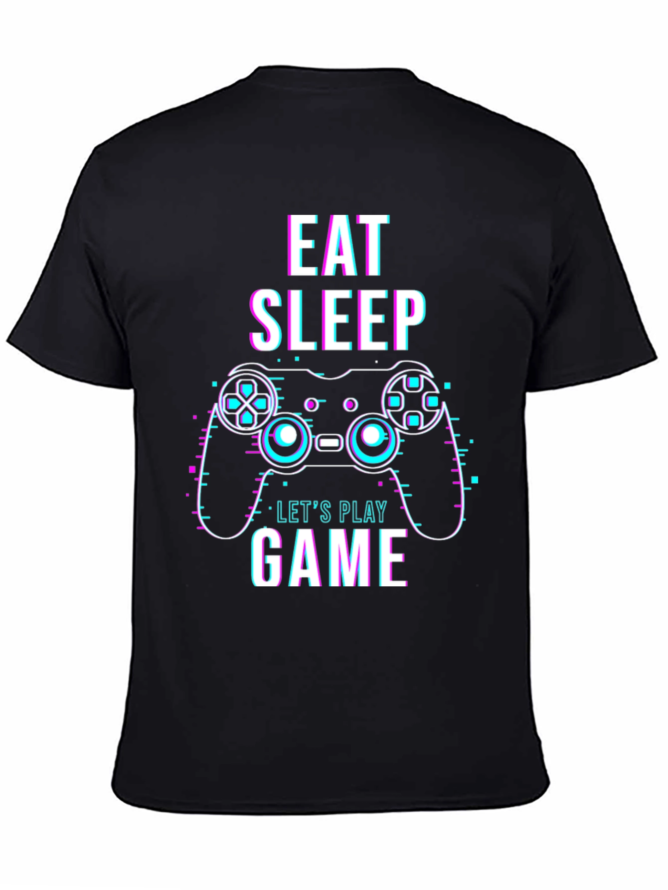 Eat Sleep Game Black Graphic Tee