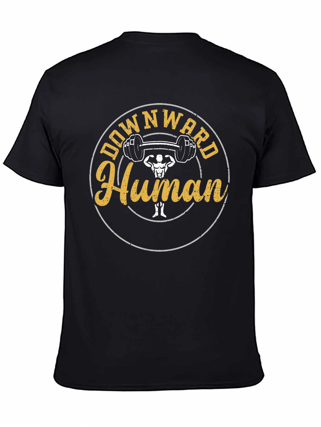 Downward Human Black Graphic Tee