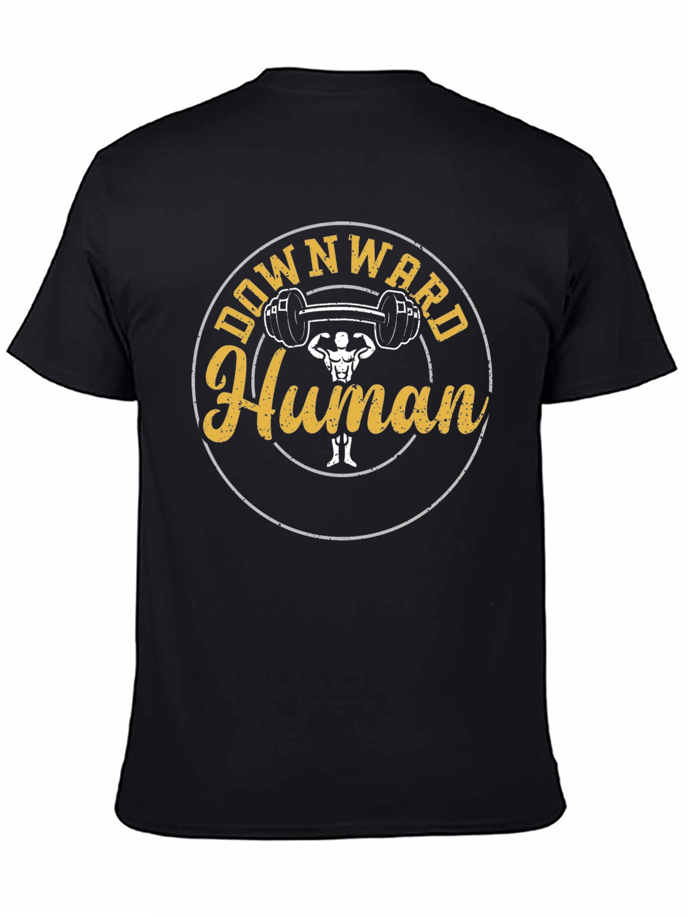 Downward Human Black Graphic Tee