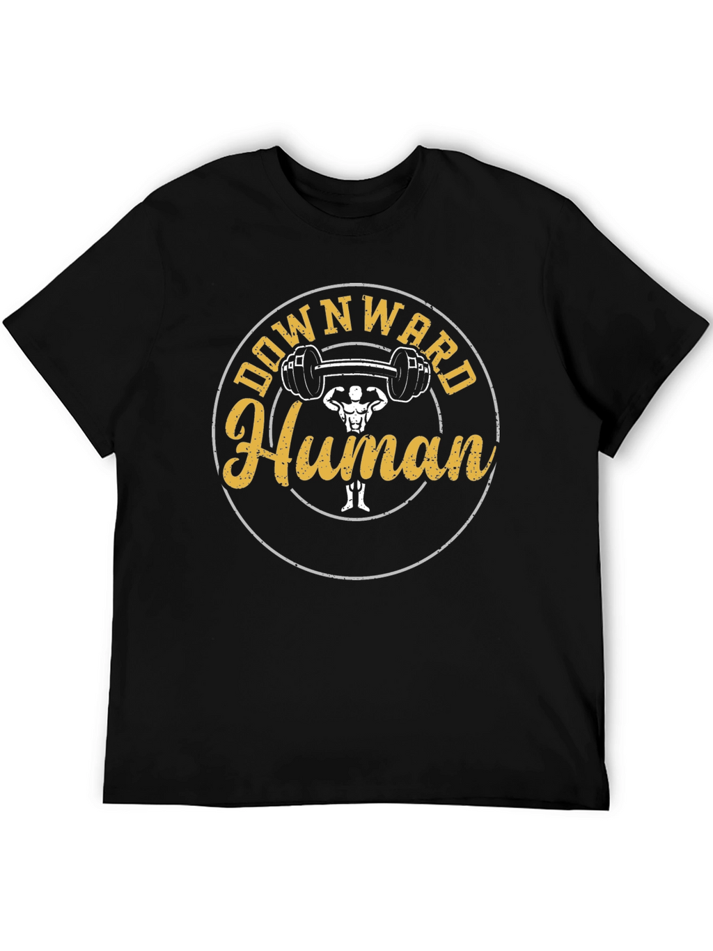 Downward Human Black Graphic Tee