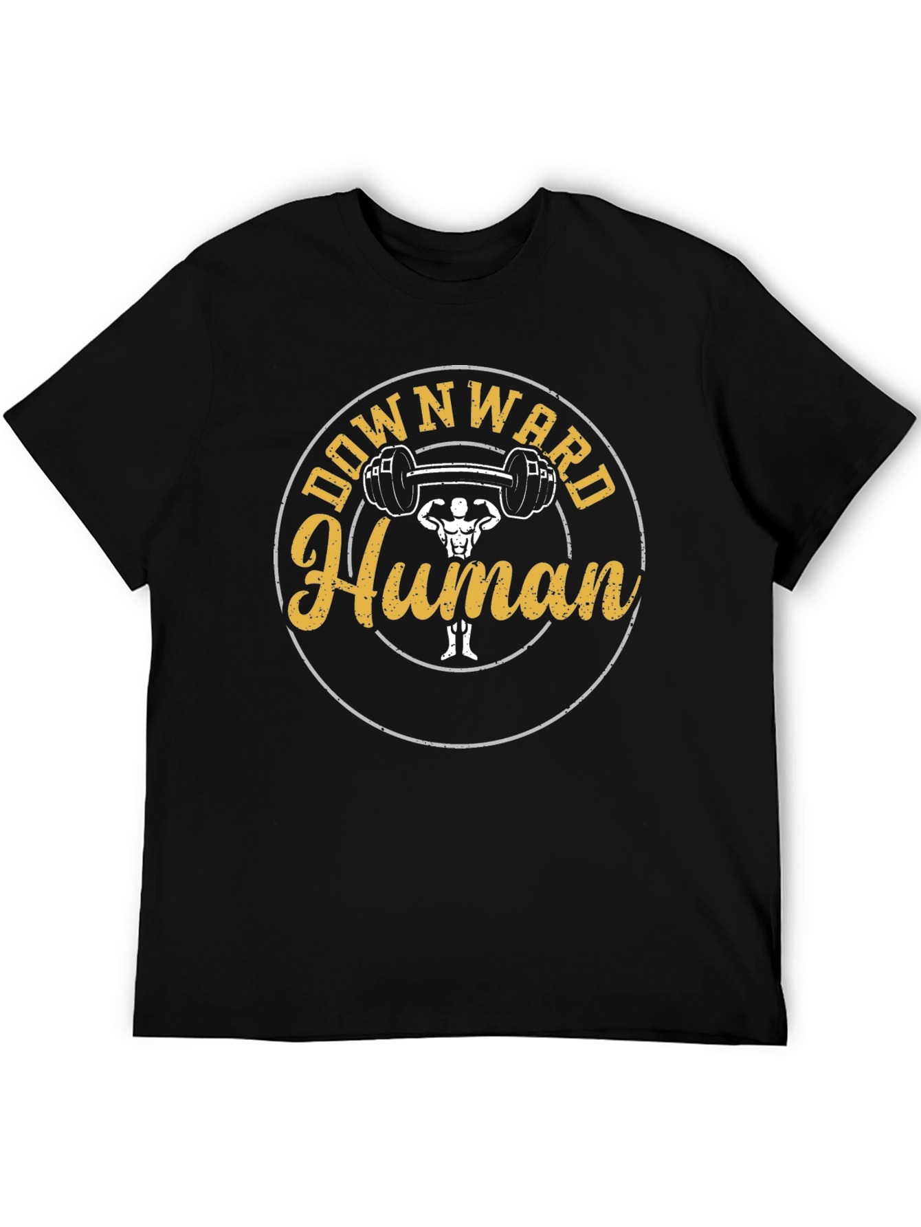 Downward Human Black Graphic Tee