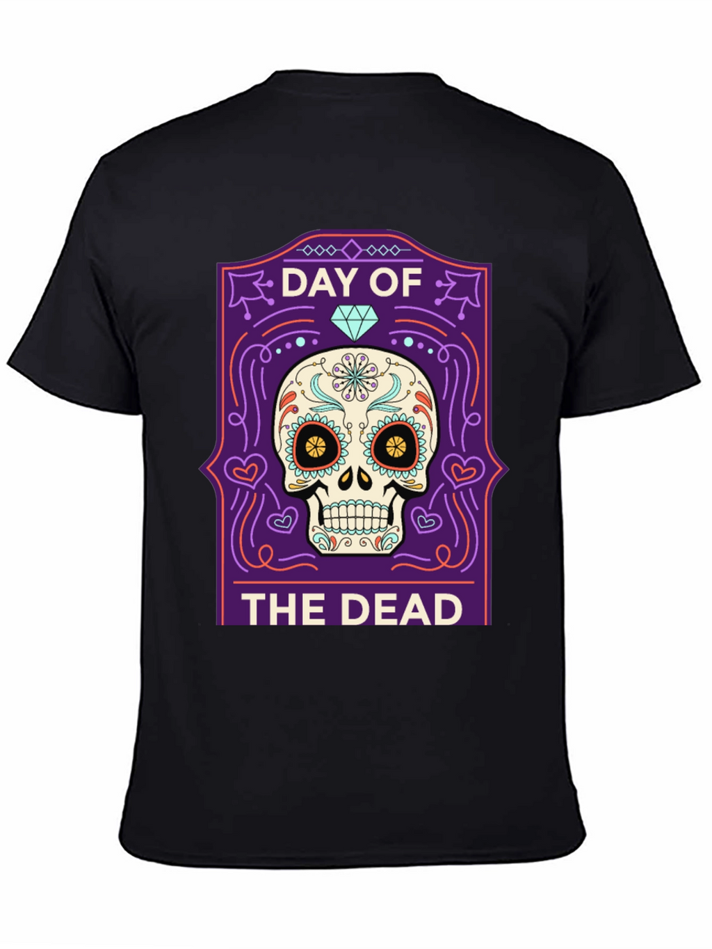 Day of the Dead Skull Graphic T-Shirt