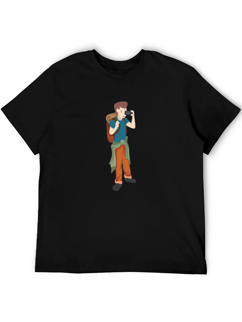 Black T-Shirt with Photographer Graphic