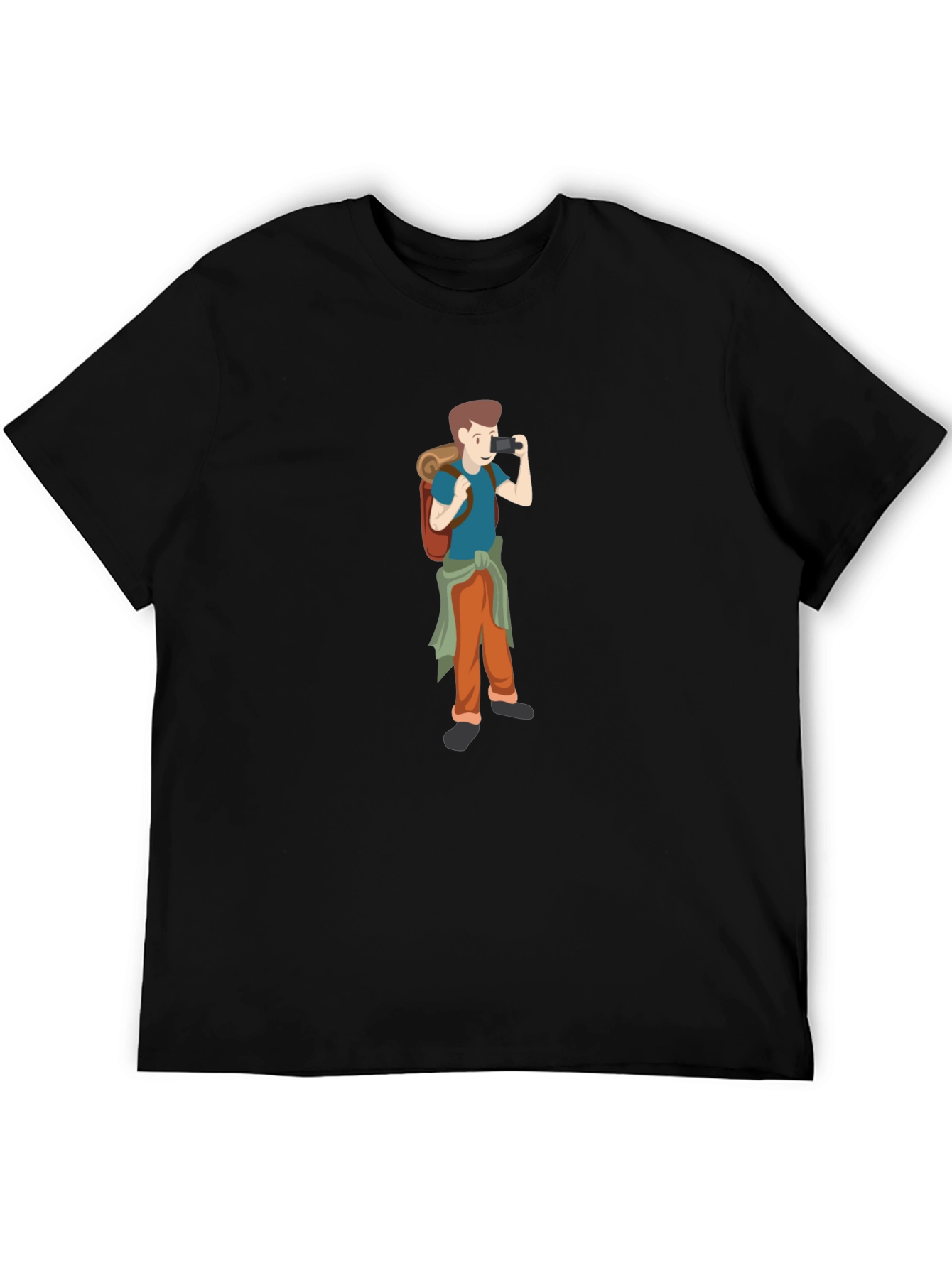 Black T-Shirt with Photographer Graphic