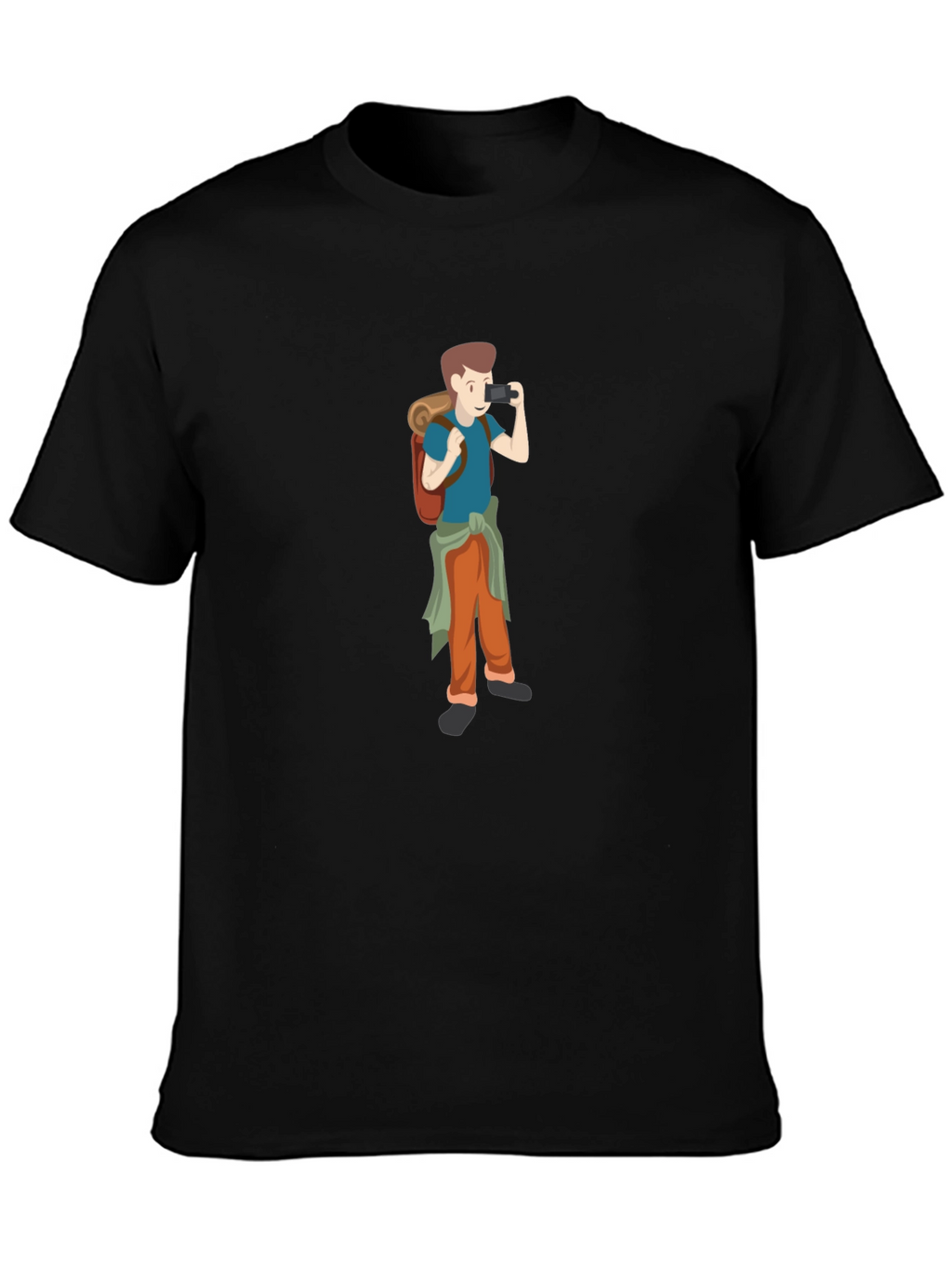 Black T-Shirt with Photographer Graphic