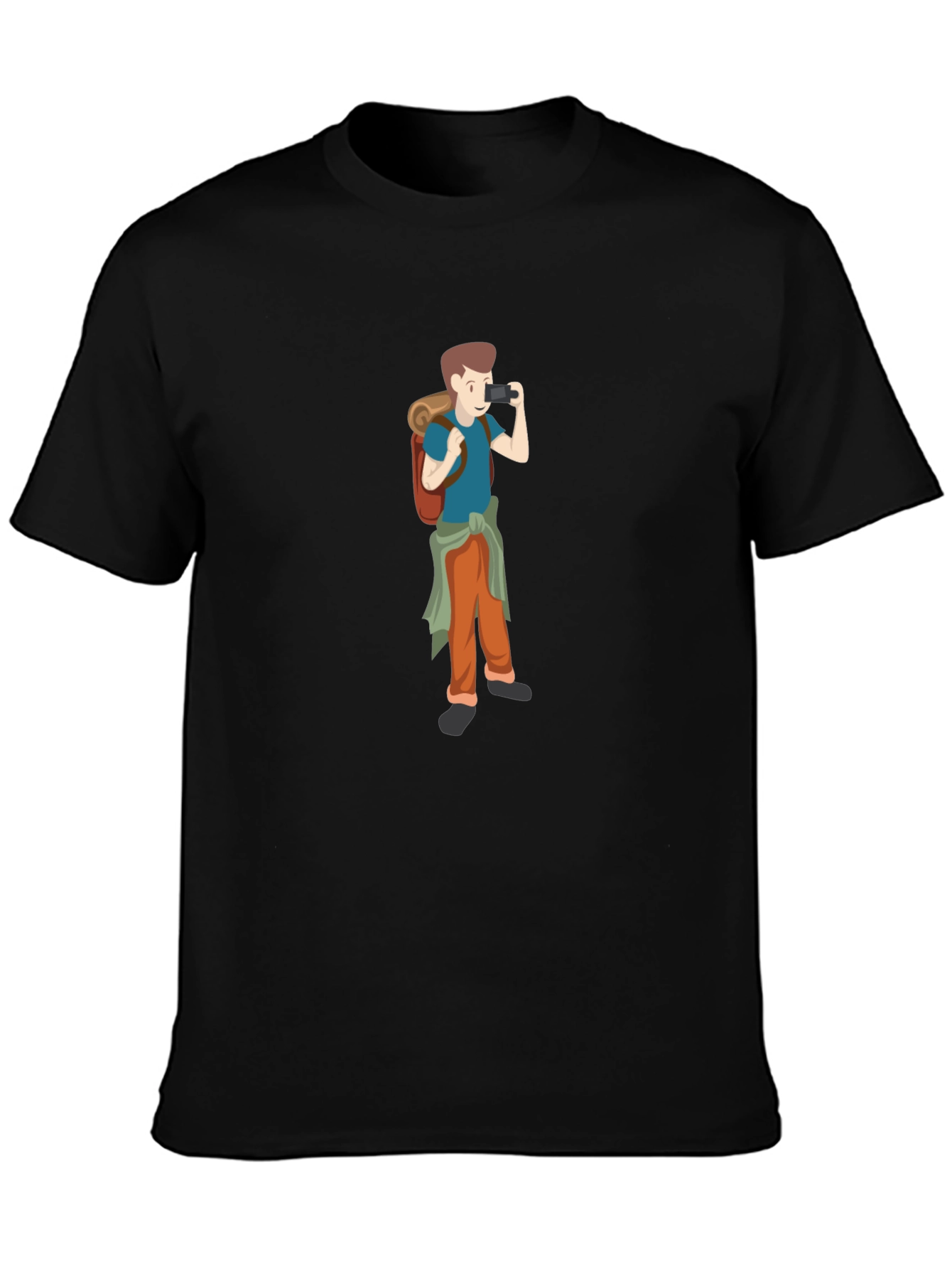 Black T-Shirt with Photographer Graphic