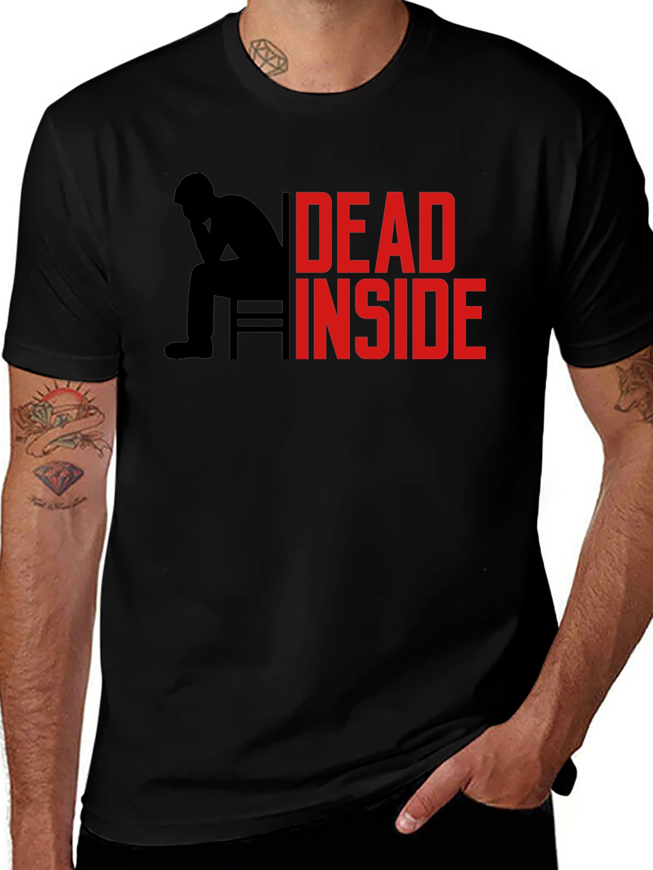 Dead Inside Graphic Tee - Mens Black T-Shirt