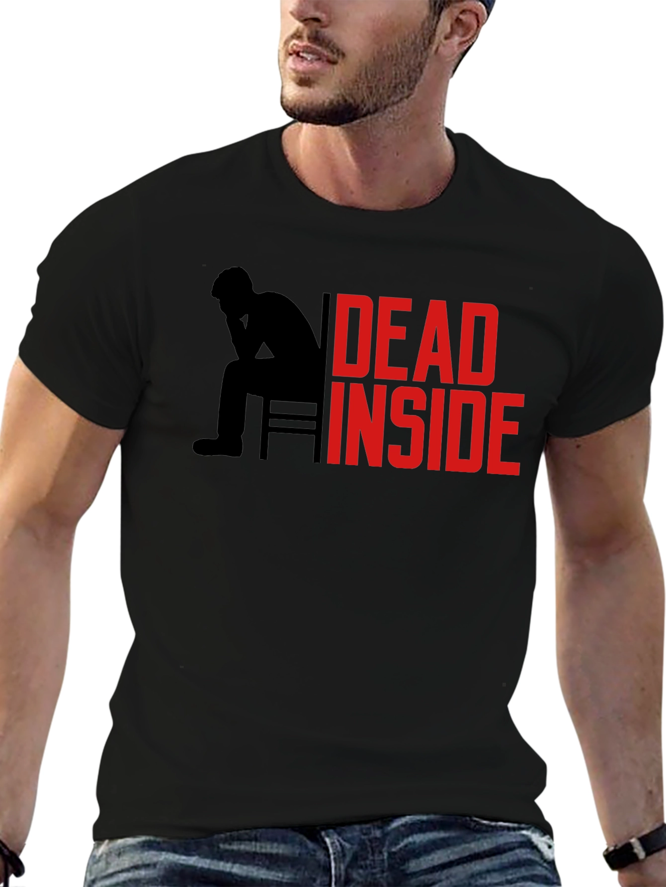 Dead Inside Graphic Tee - Mens Black T-Shirt