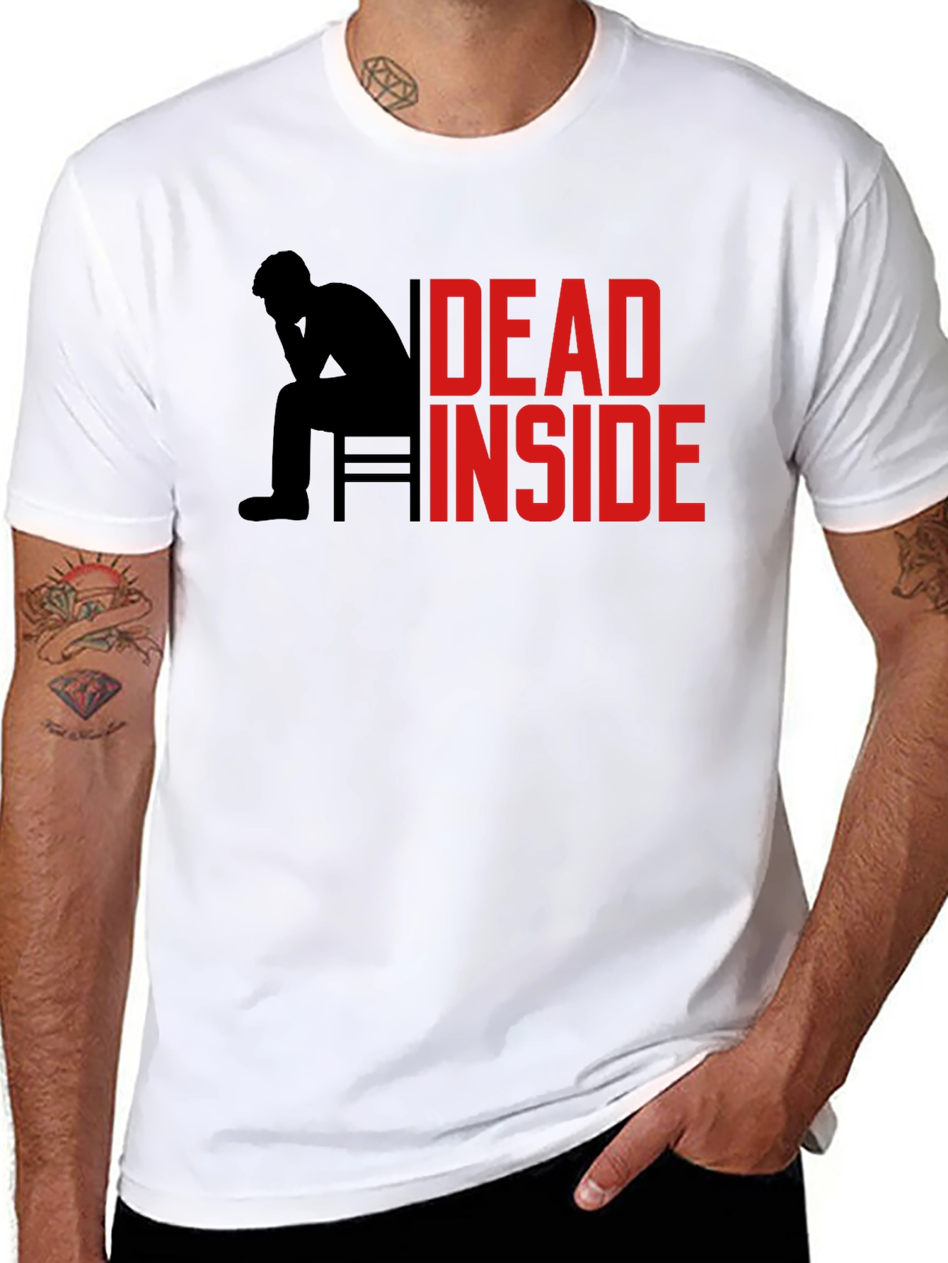 Dead Inside Graphic Tee - Mens Black T-Shirt