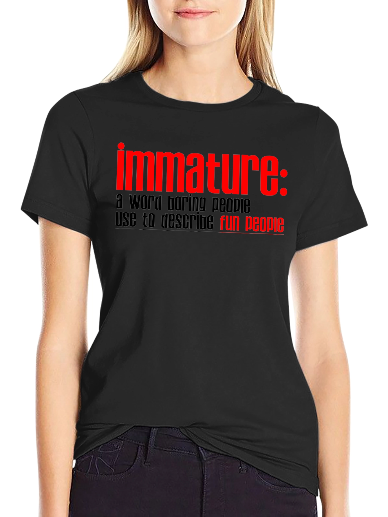 Immature Fun People Graphic T-Shirt
