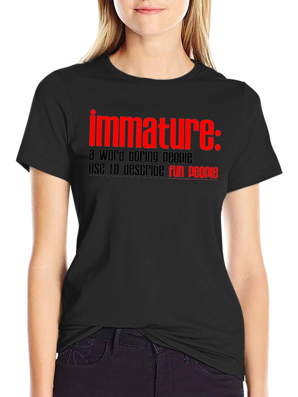 Immature Fun People Graphic T-Shirt