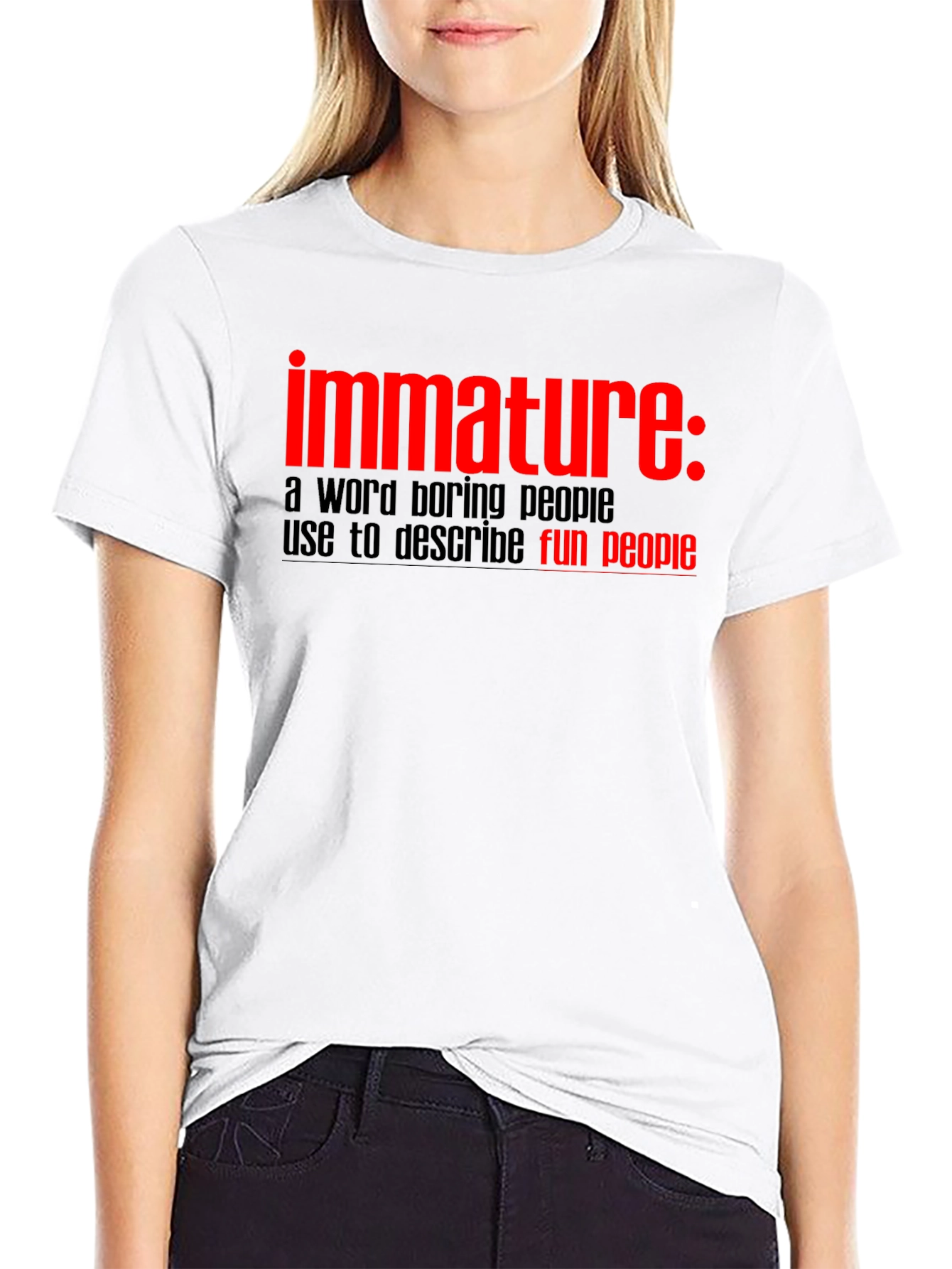 Immature Fun People Graphic T-Shirt