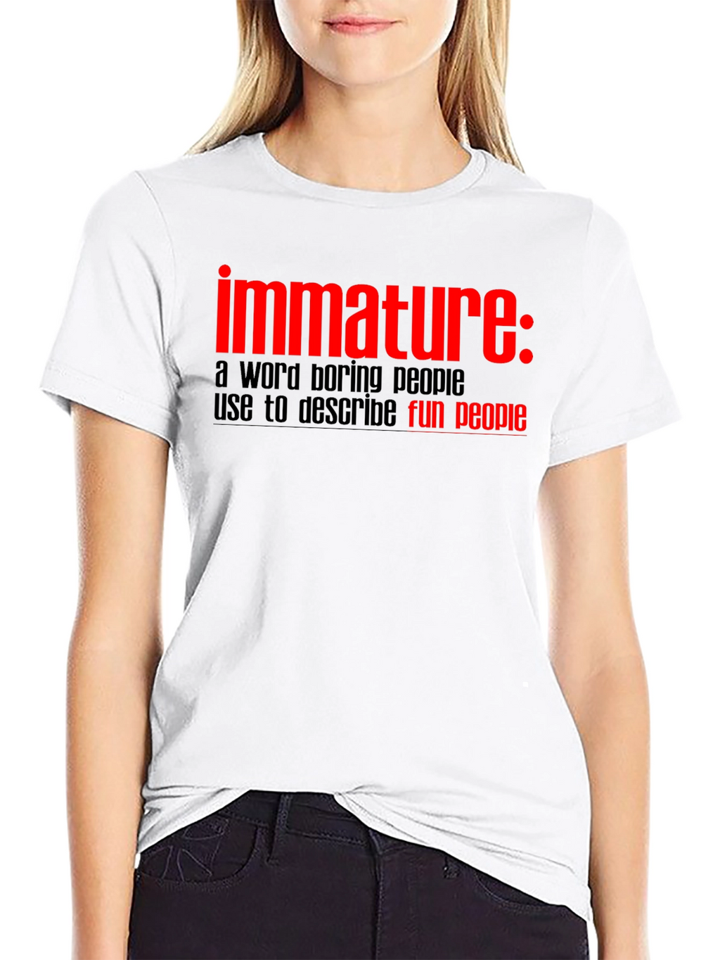 Immature Fun People Graphic T-Shirt