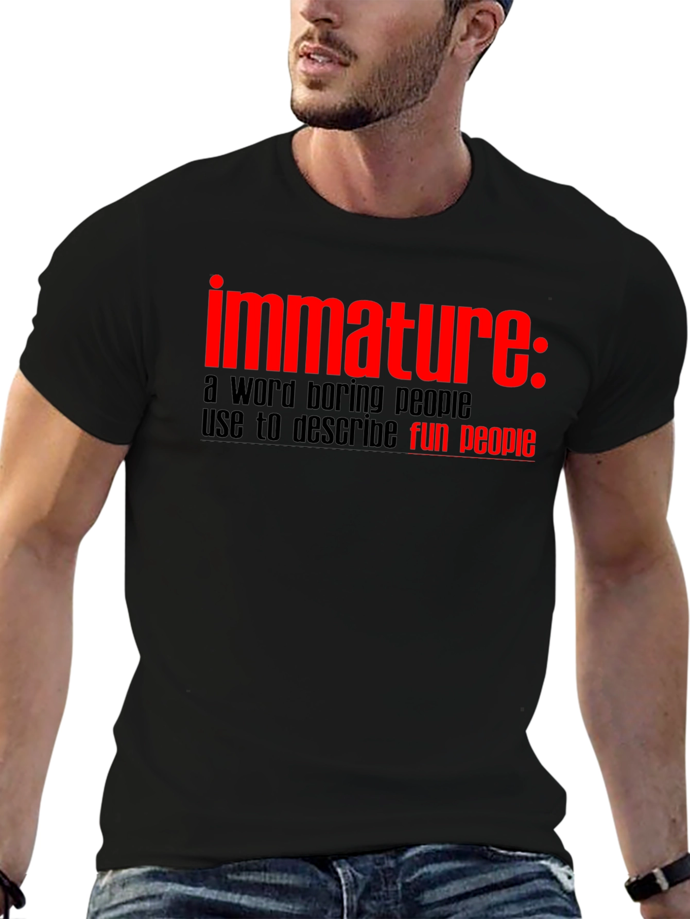 Immature Fun People Graphic T-Shirt