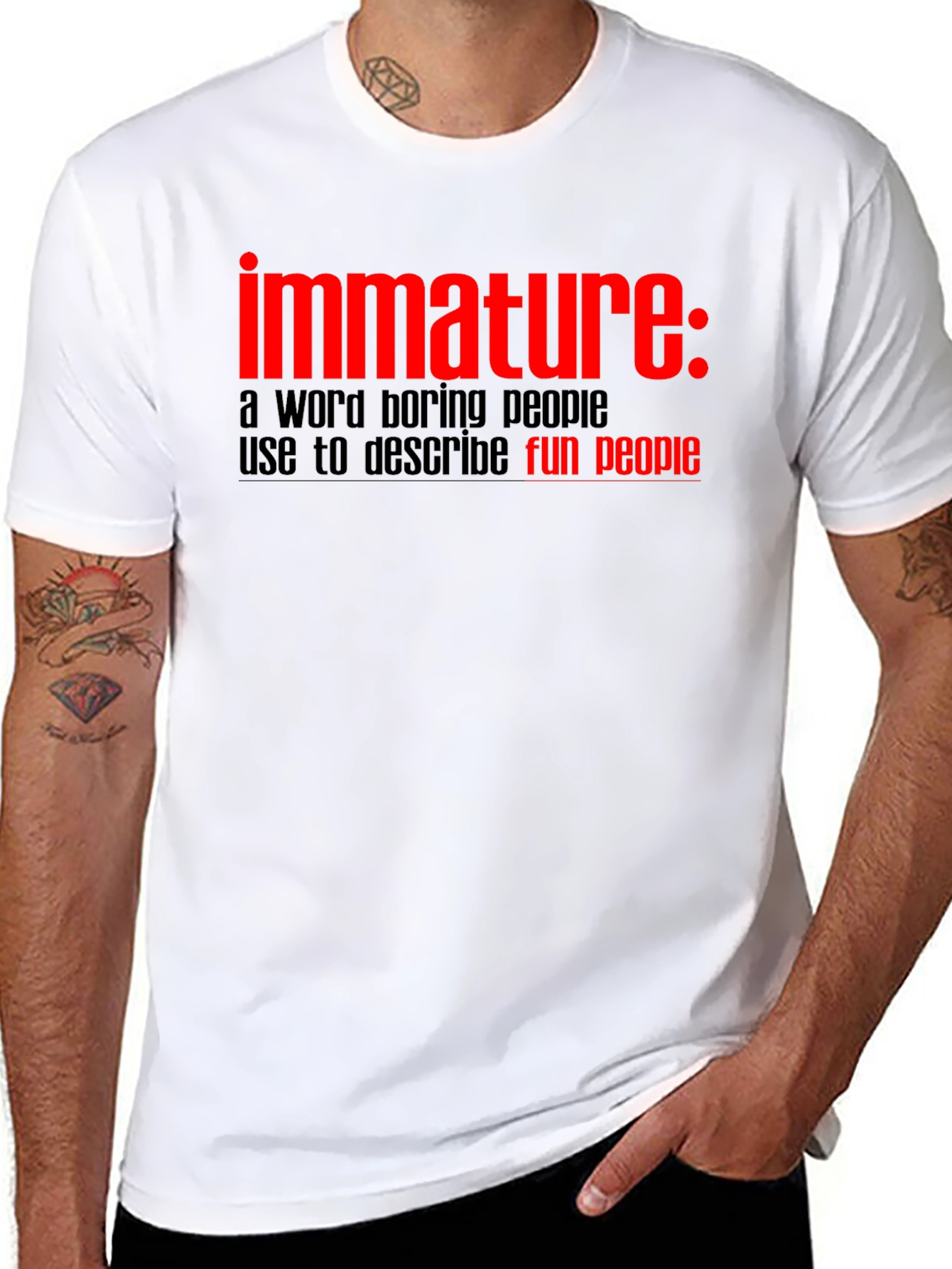 Immature Fun People Graphic T-Shirt