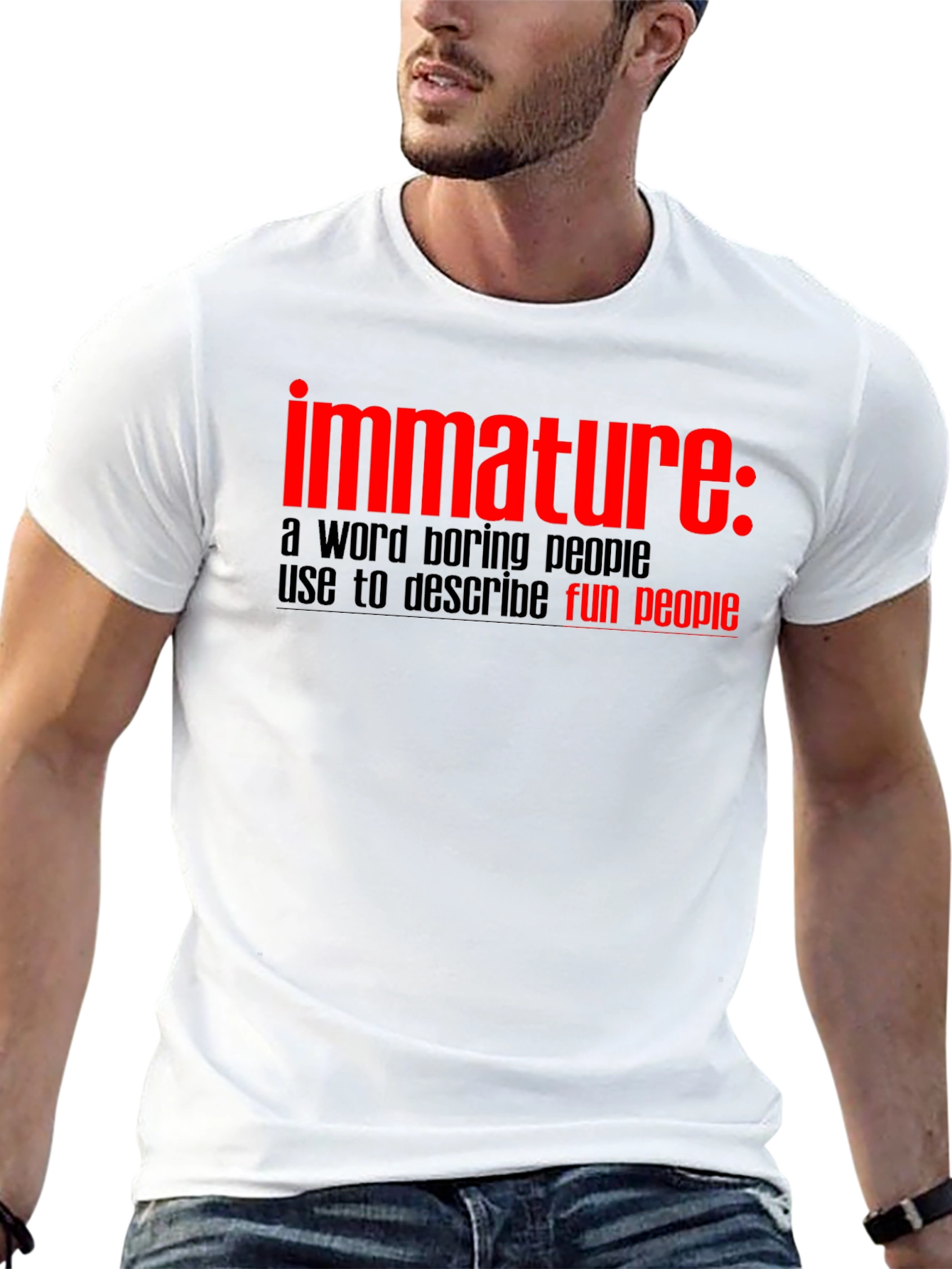 Immature Fun People Graphic T-Shirt