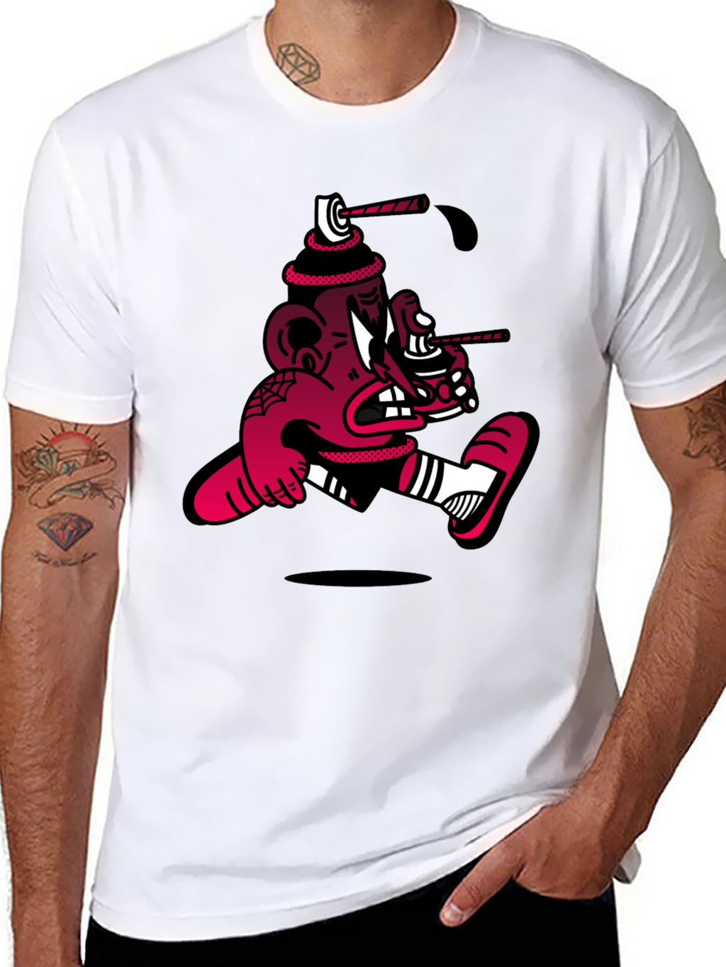 Cartoon Spray Can T-Shirt