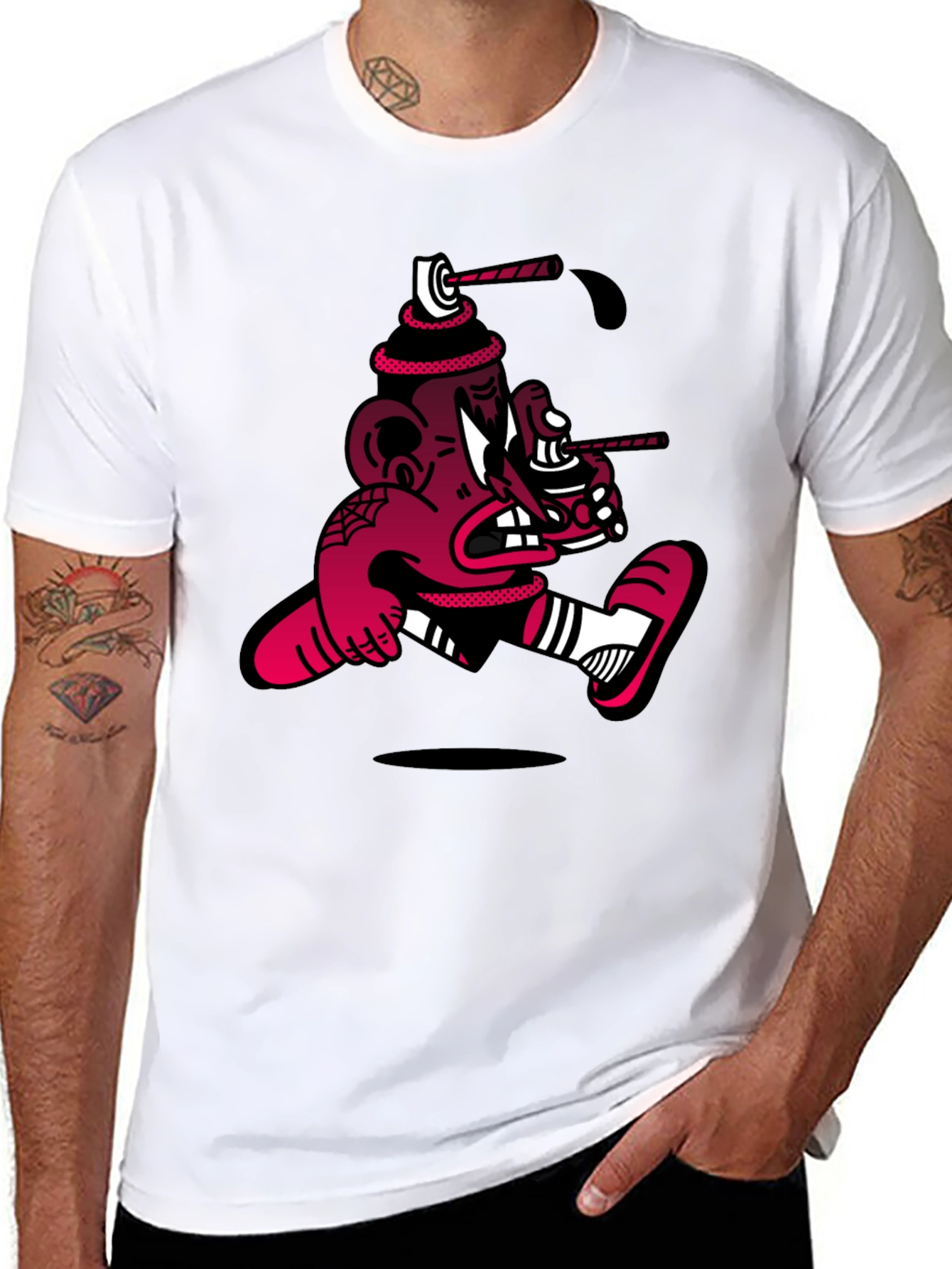 Cartoon Spray Can T-Shirt