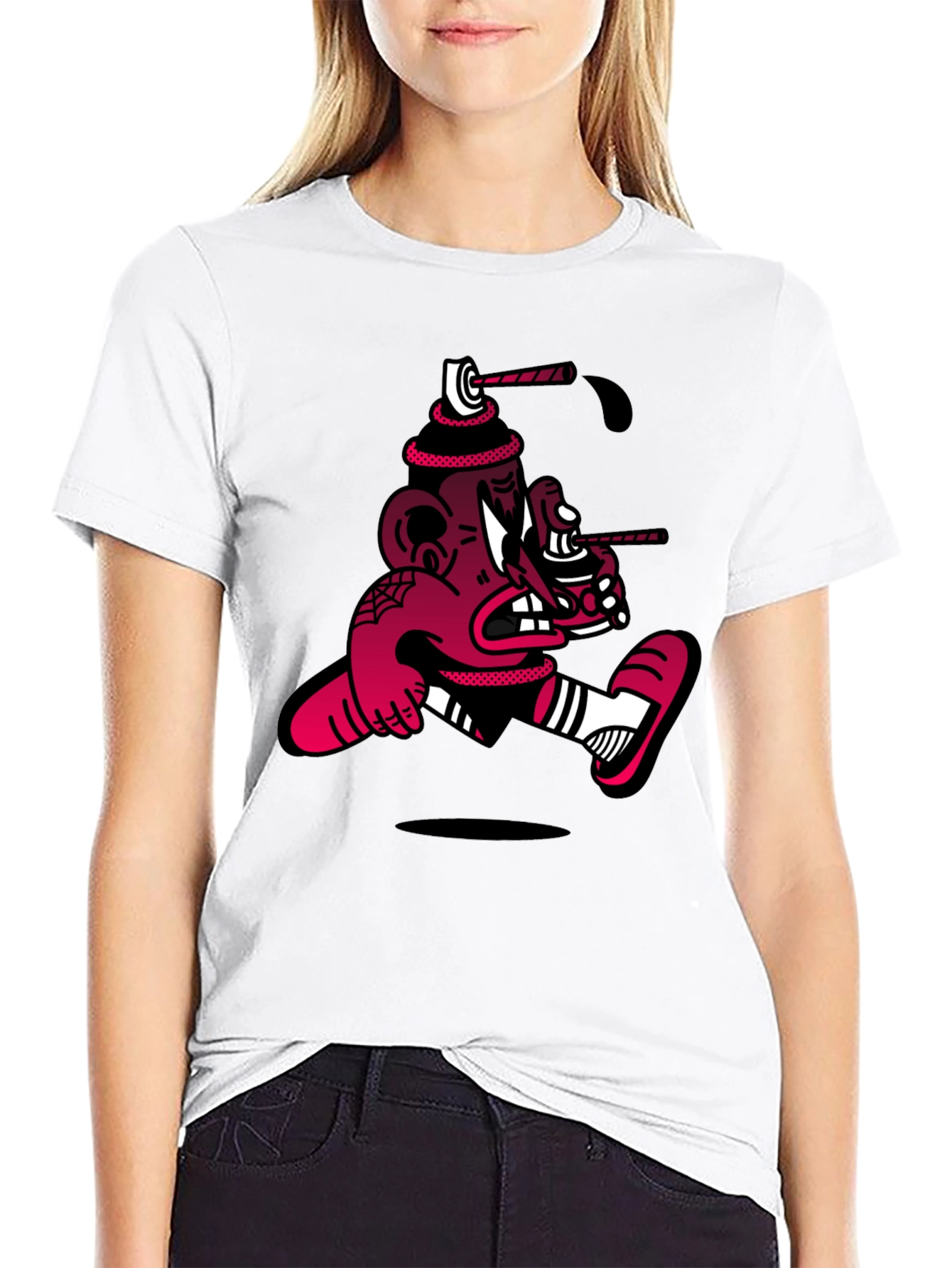 Cartoon Spray Can T-Shirt