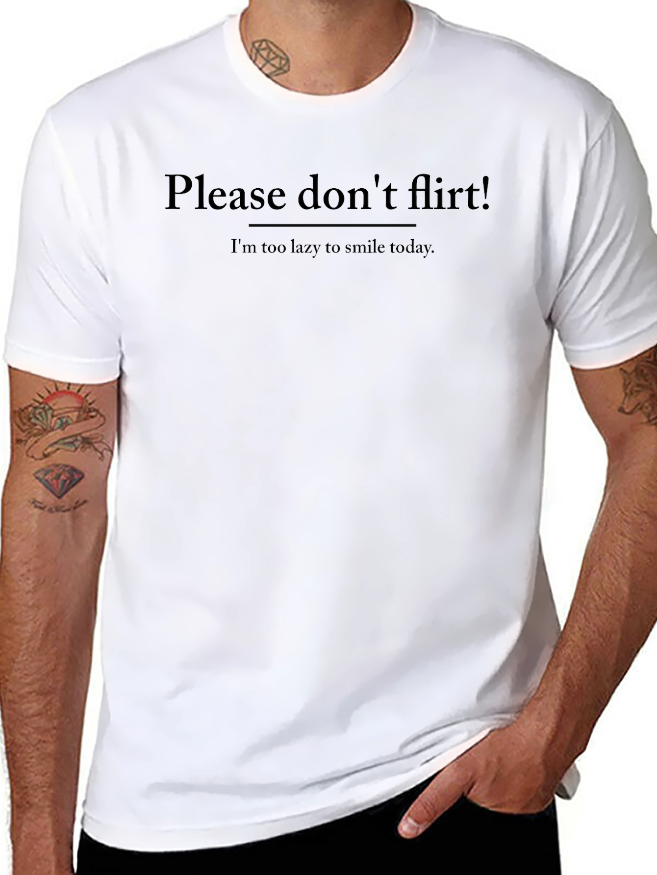 Funny Sarcastic Graphic T-Shirt - Please Dont Flirt!