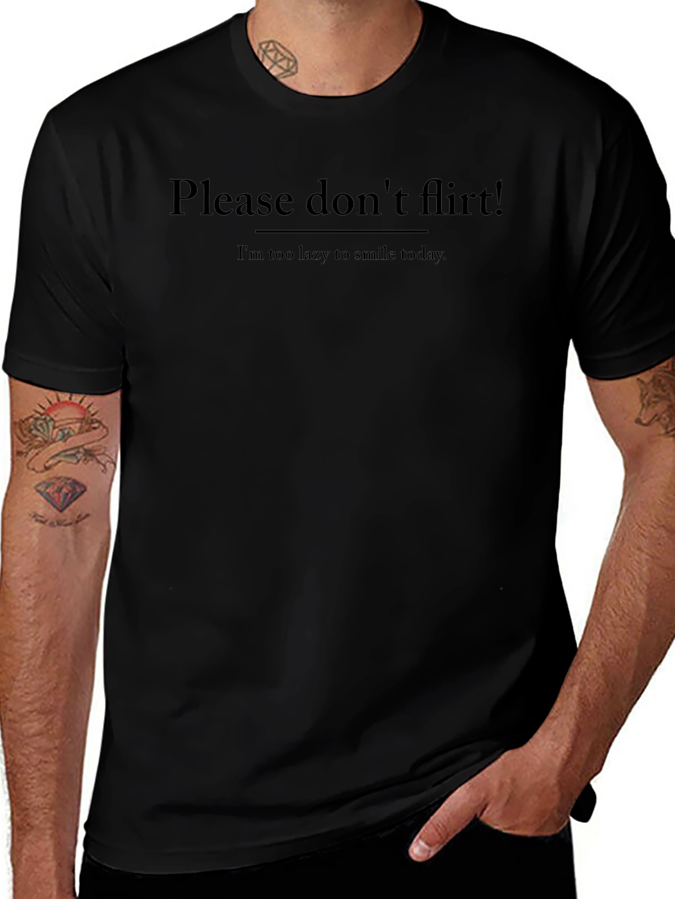 Funny Sarcastic Graphic T-Shirt - Please Dont Flirt!