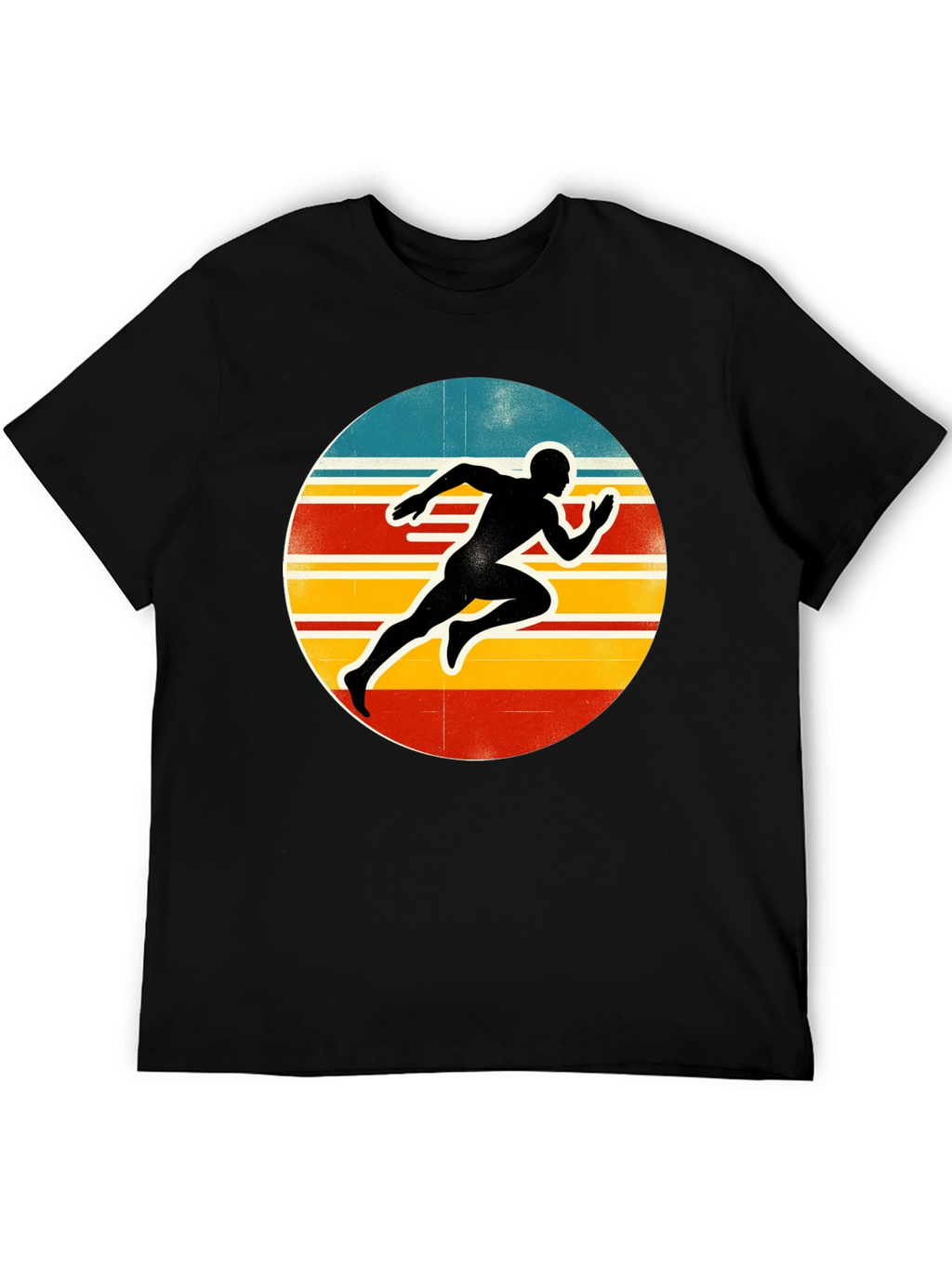 Retro Runner Graphic Tee - Black
