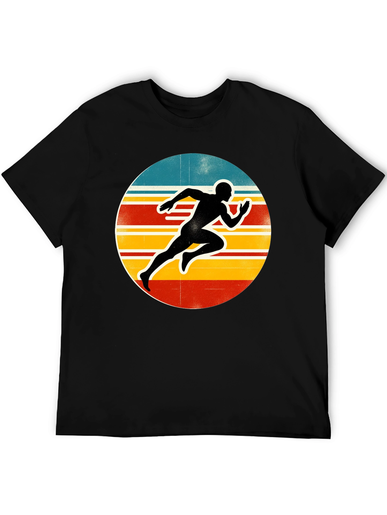 Retro Runner Graphic Tee - Black