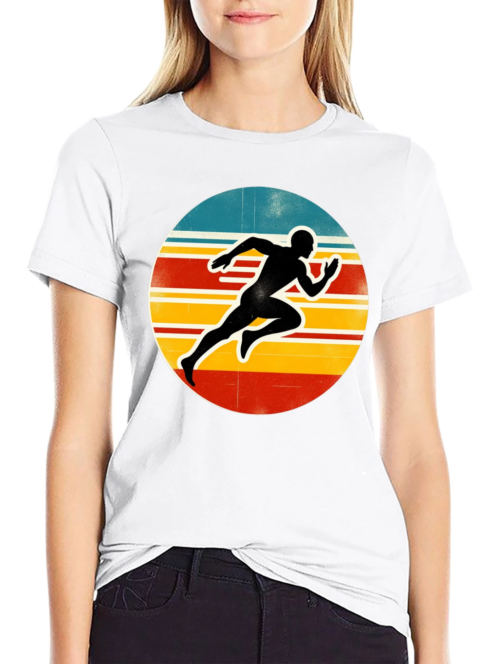 Retro Runner Graphic Tee - Black