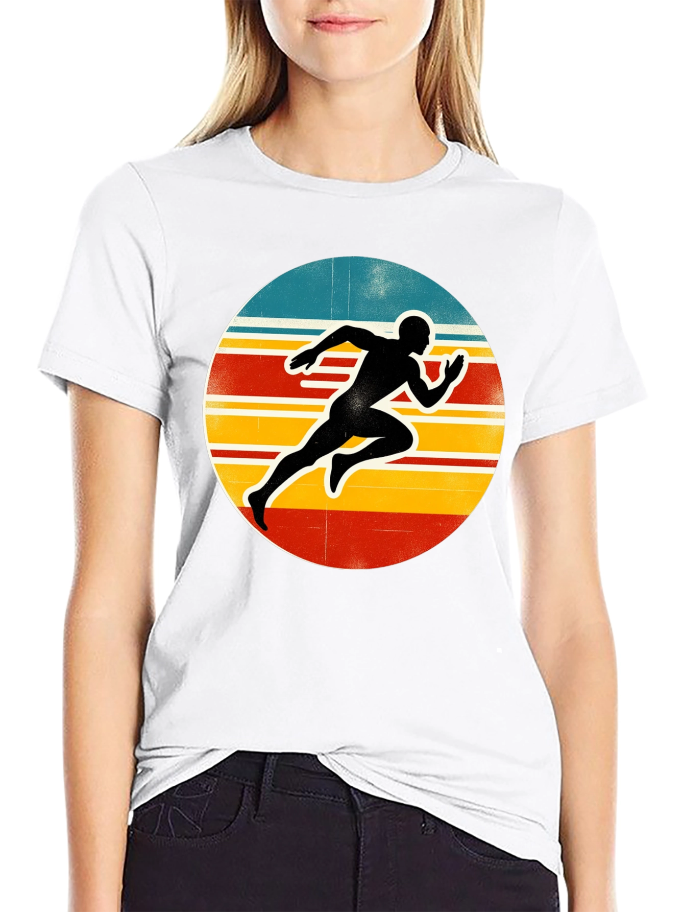 Retro Runner Graphic Tee - Black