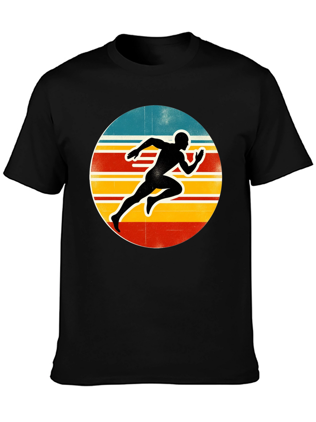 Retro Runner Graphic Tee - Black