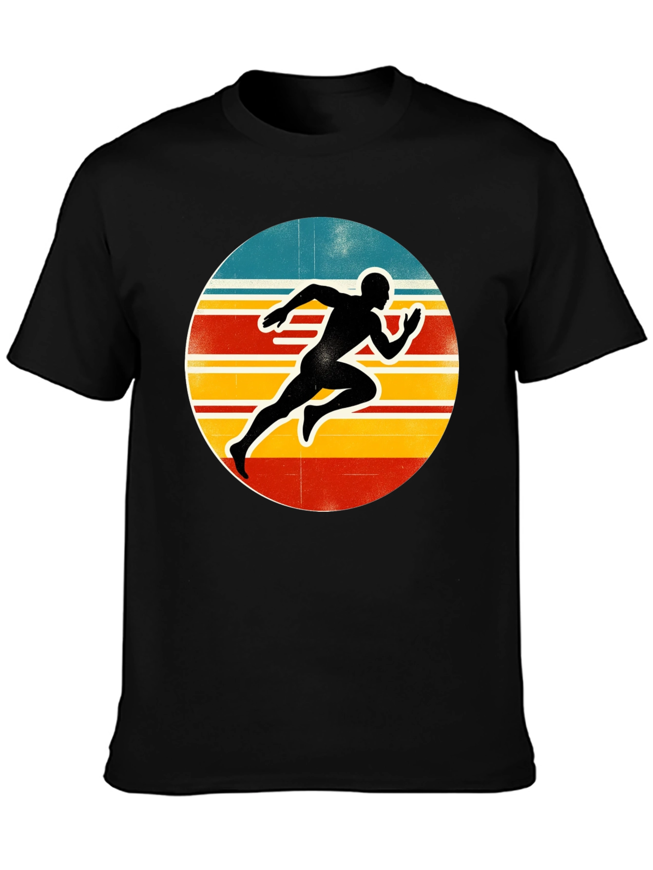 Retro Runner Graphic Tee - Black