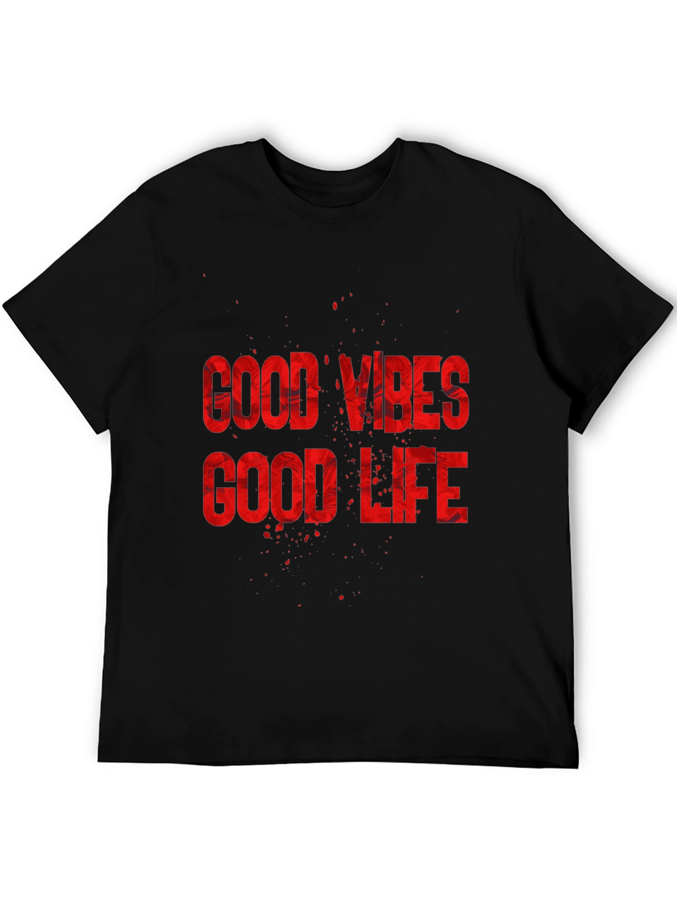 Good Vibes Good Life Graphic Tee - Mens Casual T-Shirt