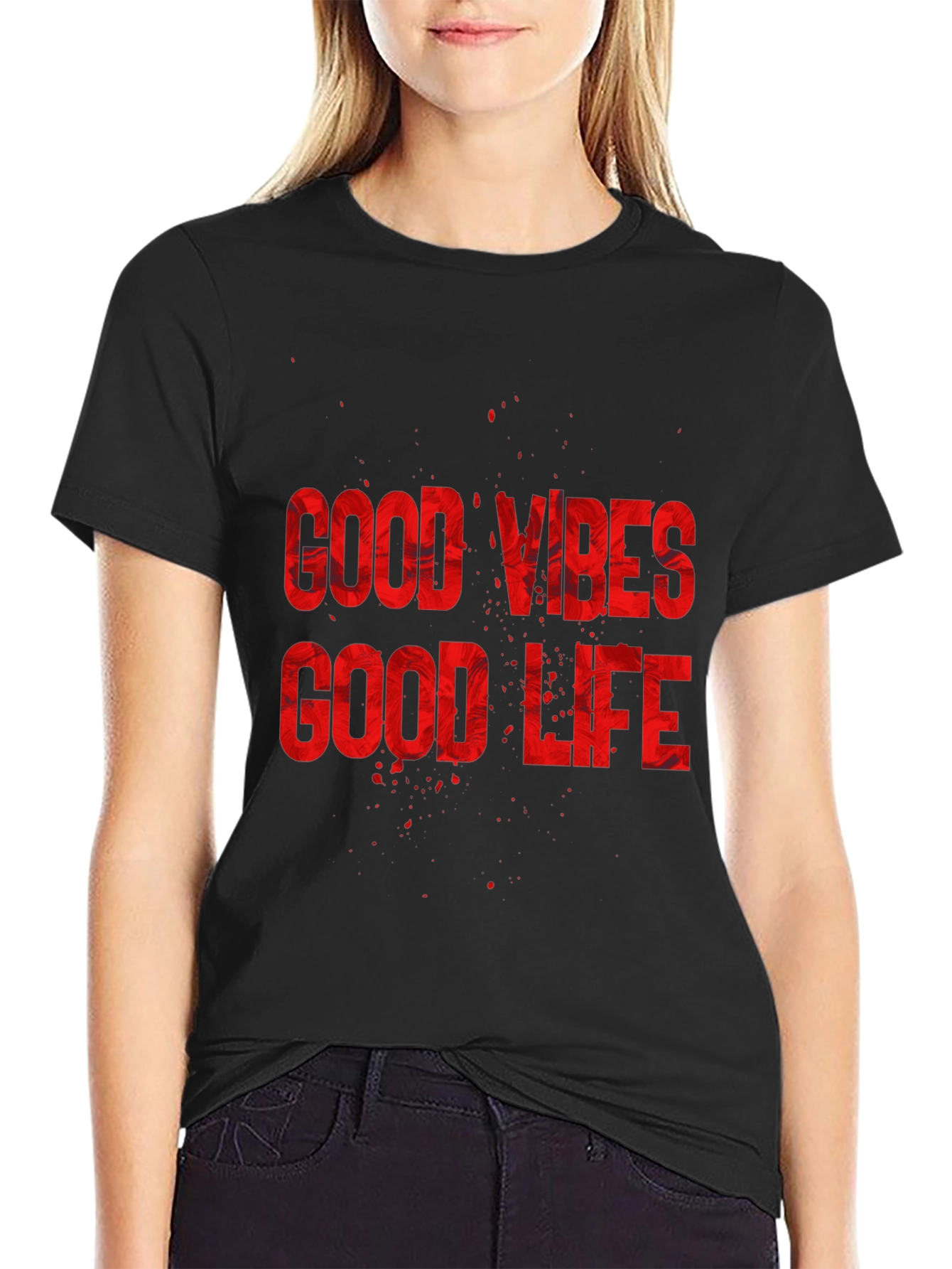 Good Vibes Good Life Graphic Tee - Mens Casual T-Shirt
