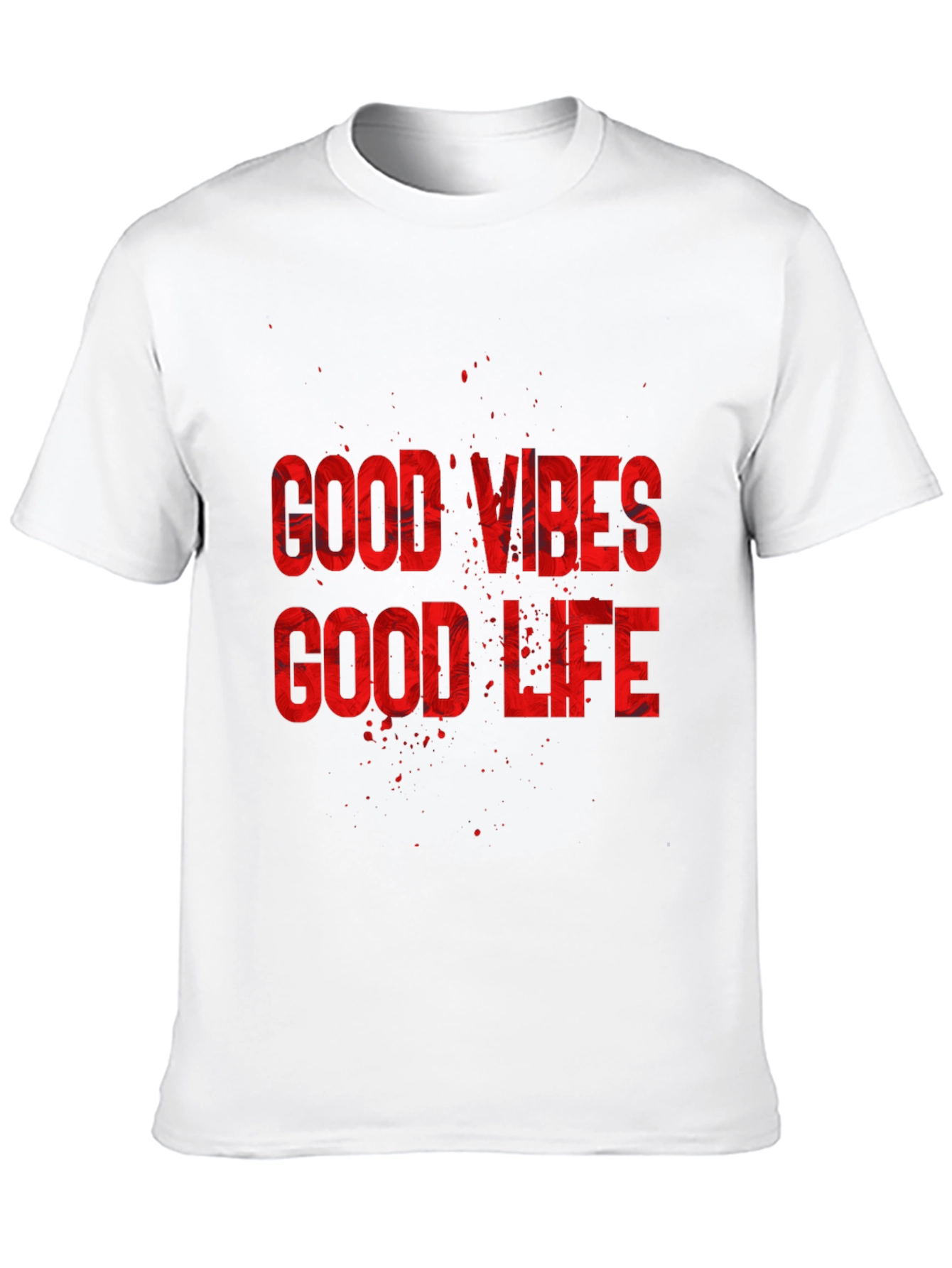 Good Vibes Good Life Graphic Tee - Mens Casual T-Shirt