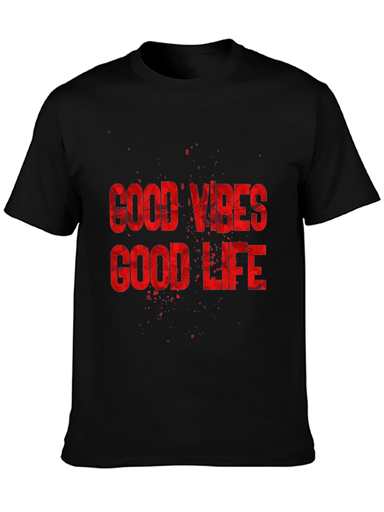 Good Vibes Good Life Graphic Tee - Mens Casual T-Shirt