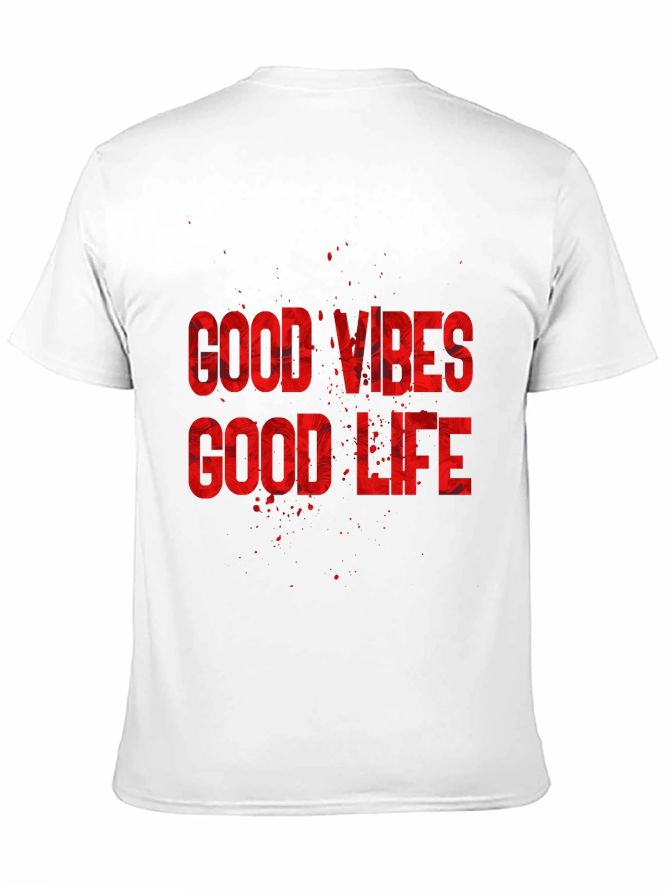 Good Vibes Good Life Graphic Tee - Mens Casual T-Shirt
