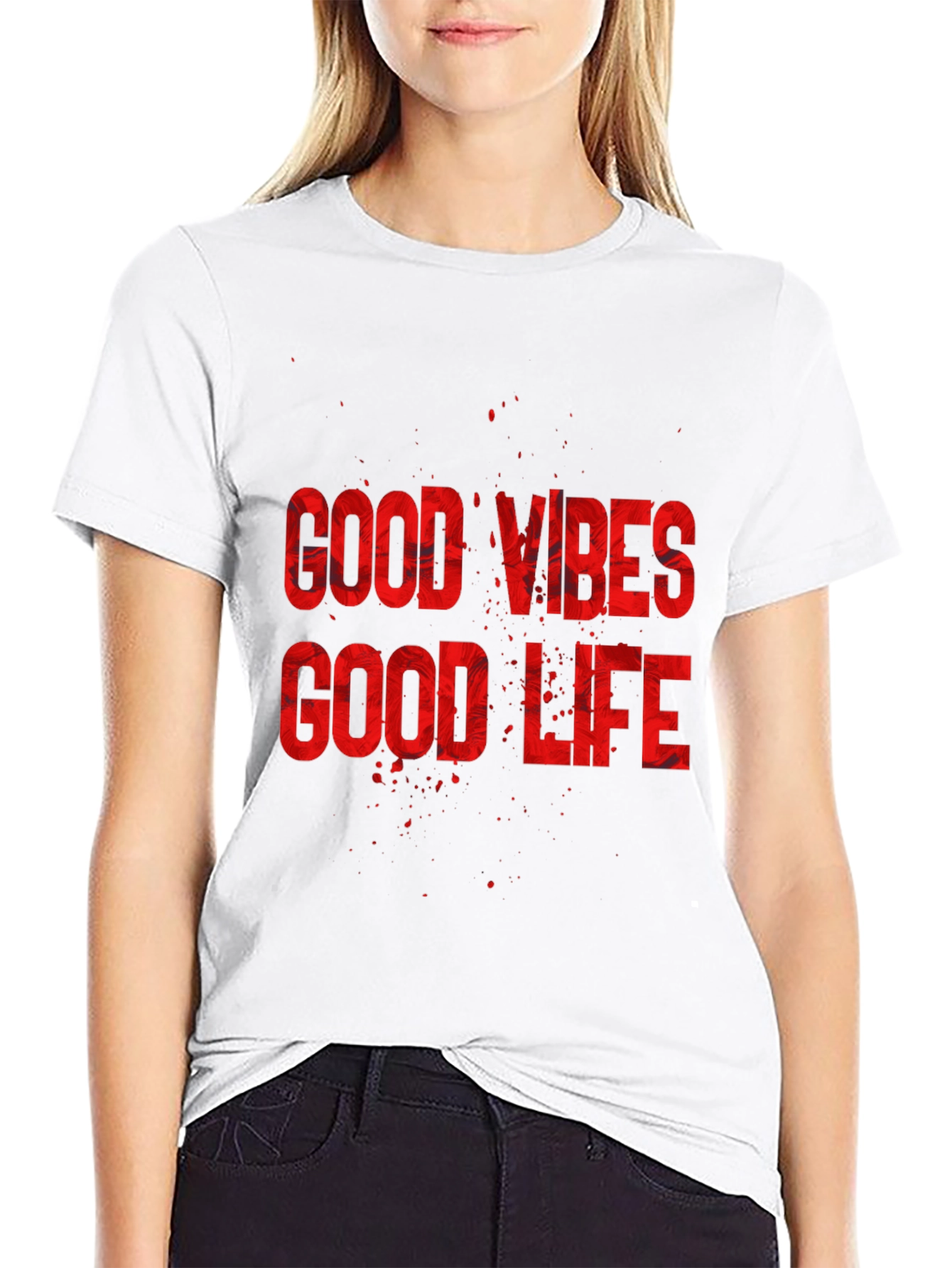 Good Vibes Good Life Graphic Tee - Mens Casual T-Shirt