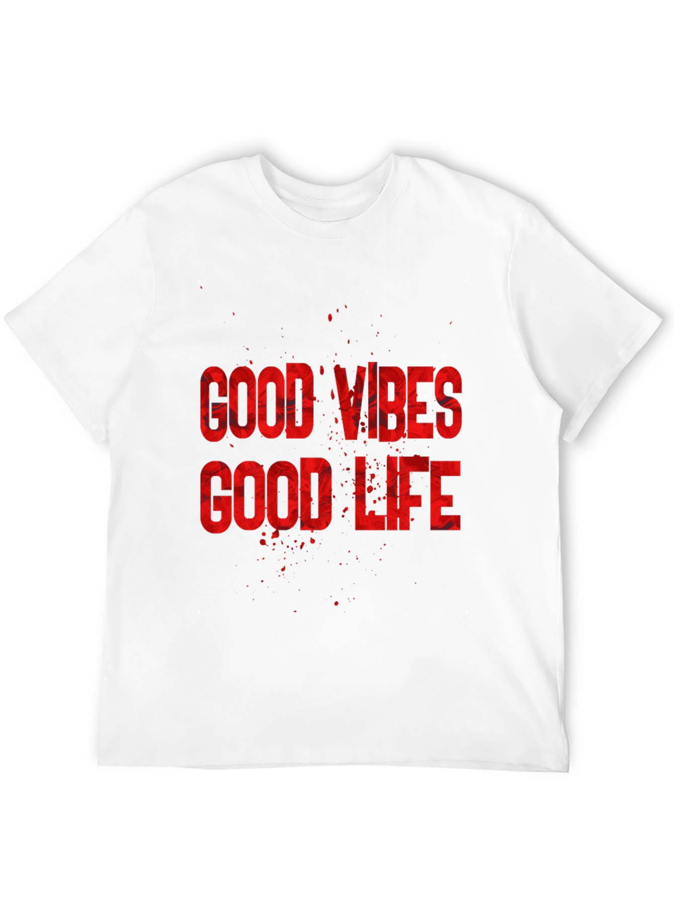 Good Vibes Good Life Graphic Tee - Mens Casual T-Shirt