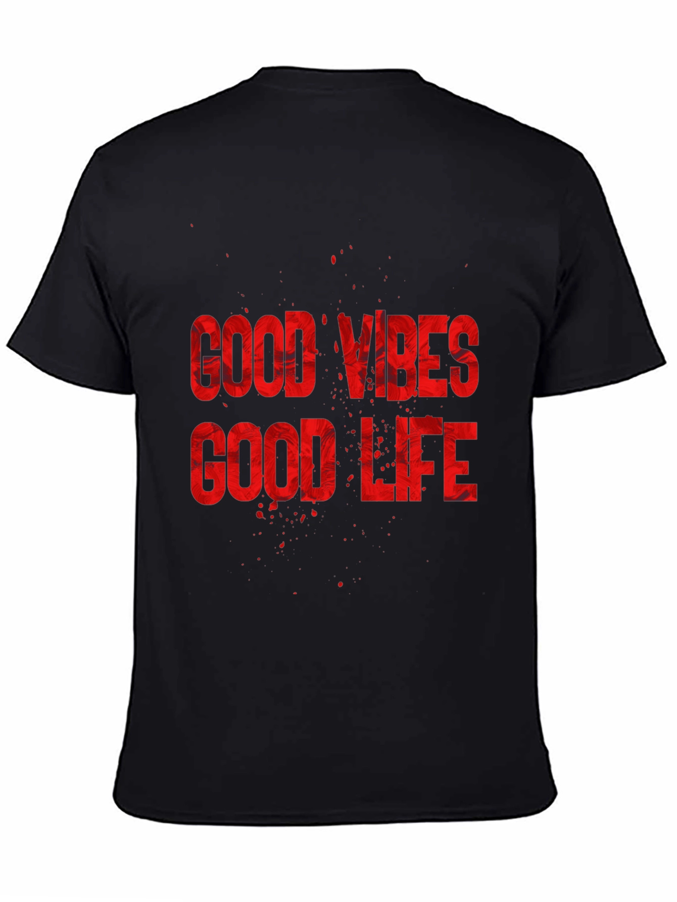 Good Vibes Good Life Graphic Tee - Mens Casual T-Shirt